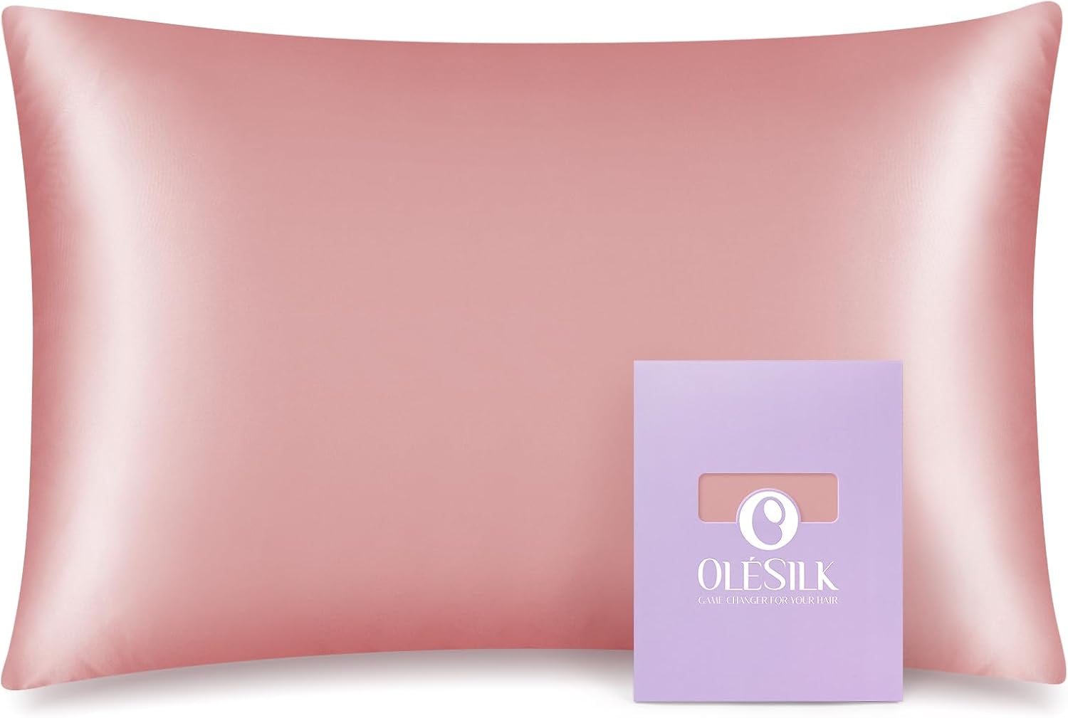 OLESILK 100% Mulberry Silk Toddler Pillowcase for Hair and Skin, Both Sides 19 Momme Pure Natural Silk Travel Pillow Cases with Hidden Zipper, 13″x 18″, Coral Pink