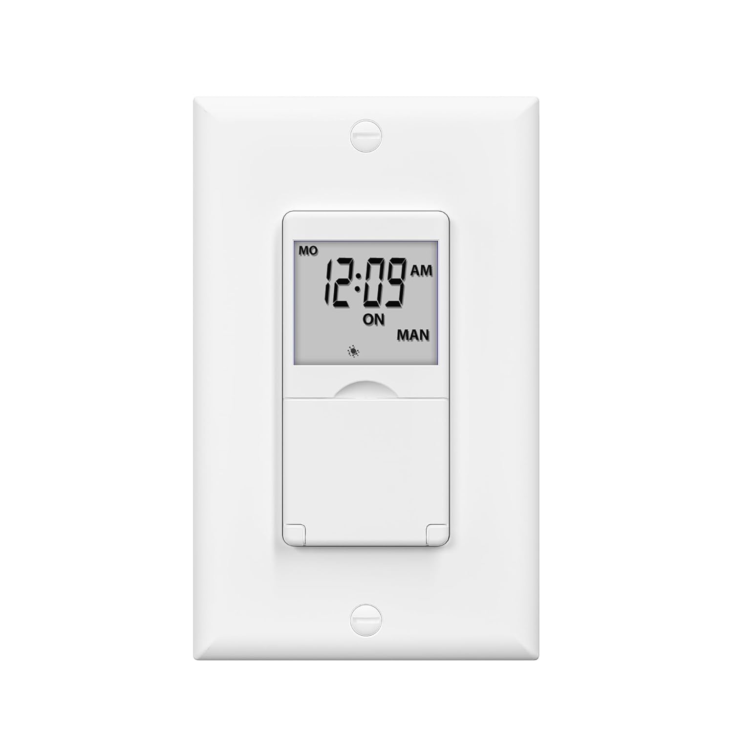 BN-LINK 7 Day Programmable in-Wall Timer Switch for Lights, Digital Light Switch Timer Indoor, Single Pole and 3 Way (Compatible with SPDT) Both Use, Neutral Wire Required, No Backlight, ETL Listed