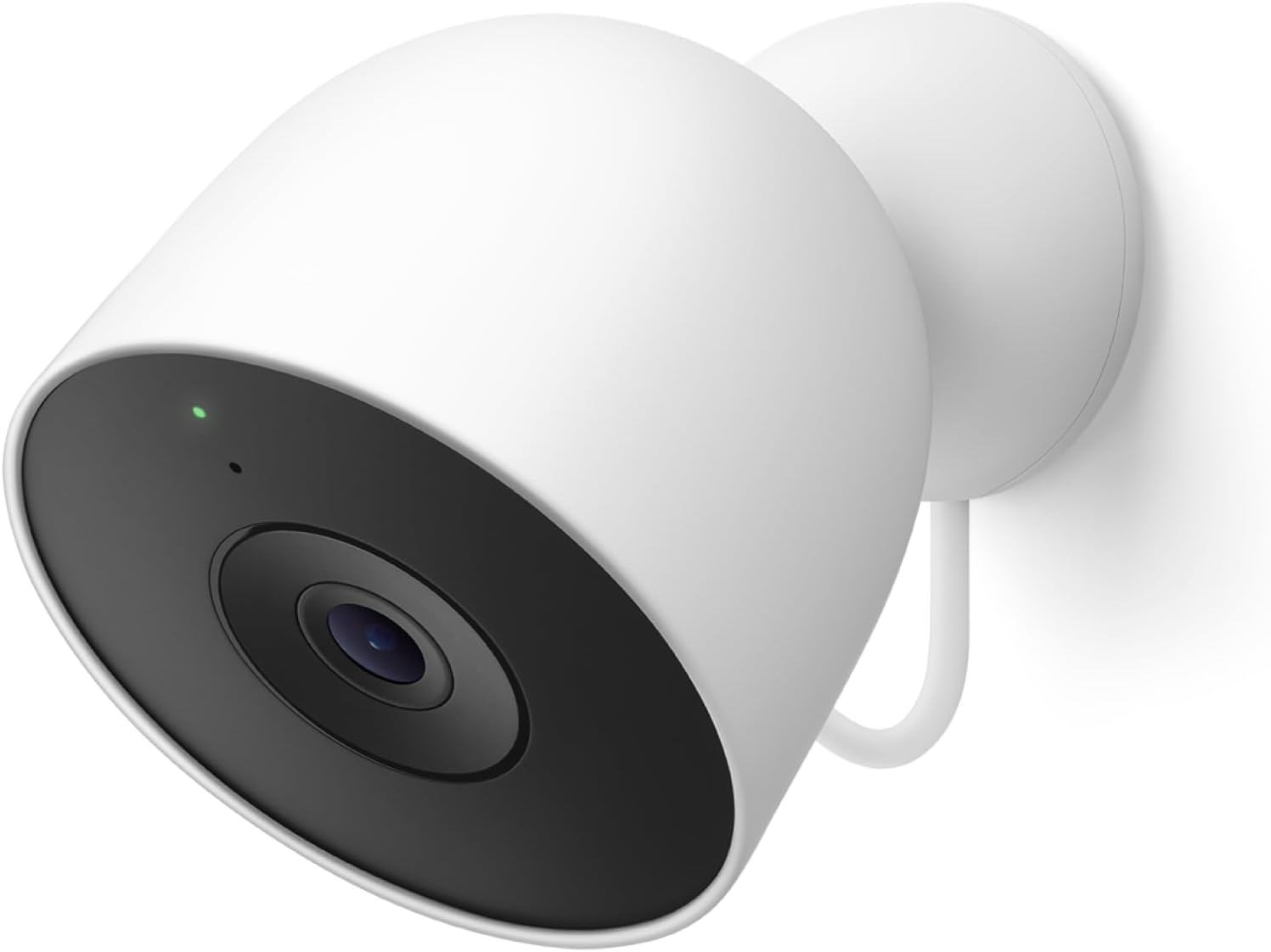 Google Nest Cam Outdoor (Wired, 2nd Gen) – Security Camera – 2025 – Snow | 2K video, motion detection, color night vision, 2-way audio, works with Google Home and Gemini, weather resistant
