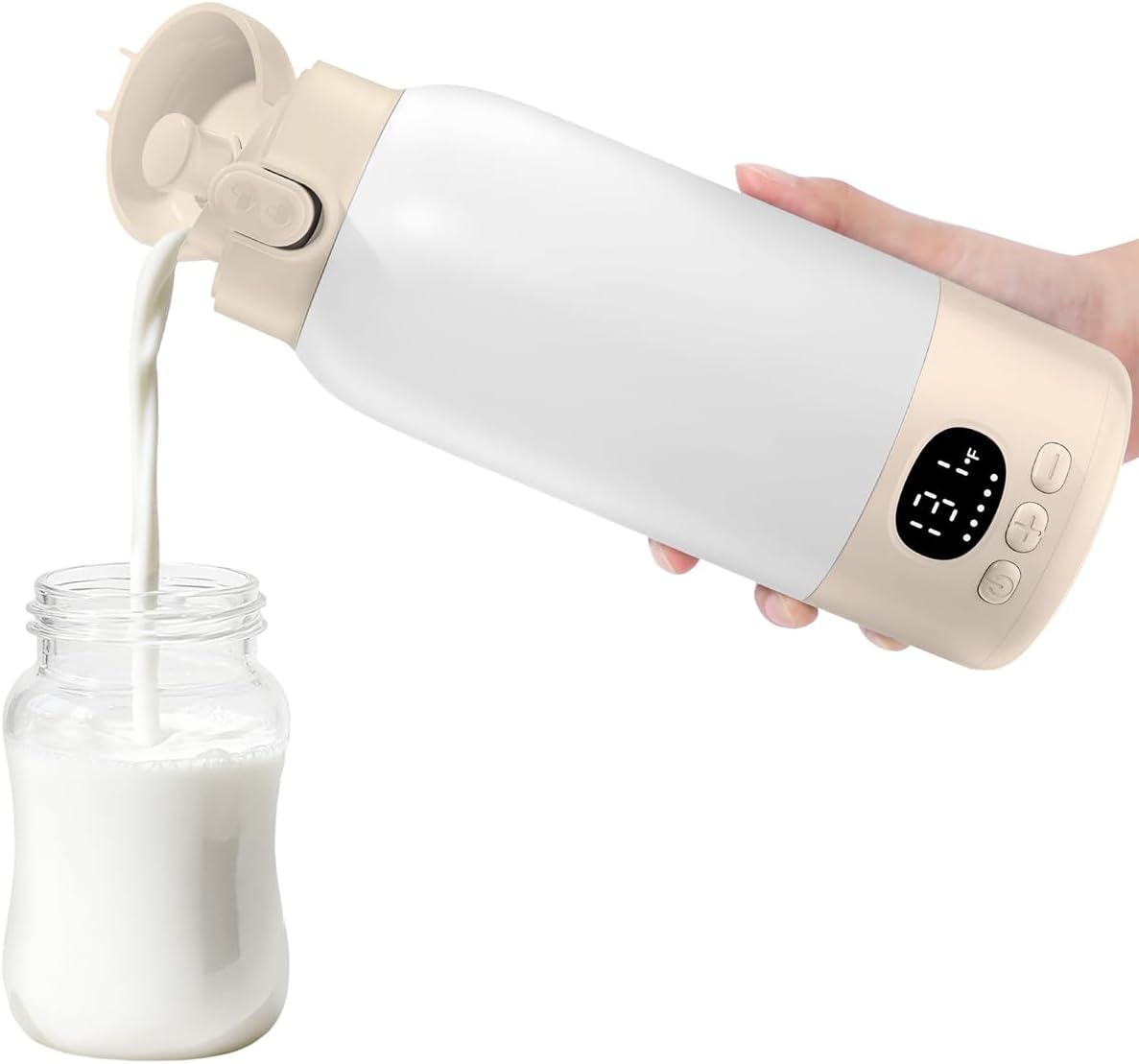 Portable Milk Warmer for Travel, 45W Fast Charging Bottle Warmer 17oz | Large Capacity, Fast Heating Breast Milk Warmer, Long Battery Life, Precise Temp Control