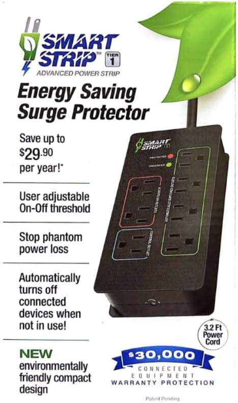 KCG-7MVR Energy Saving Surge Protector with Autoswitching Technology, 7 Outlet
