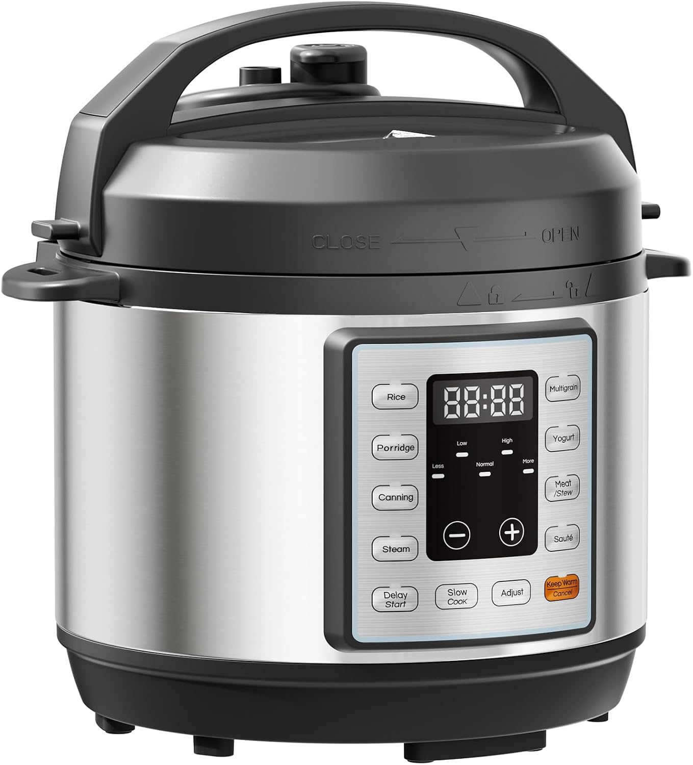 NEWBULIG 10-In-1 Electric Pressure Cooker, 3 Quart Multi Cooker for Rice, Stew and Steam, Small Programmable Stainless Steel Pot with Slow Cook Function and Ceramic Inner Pot