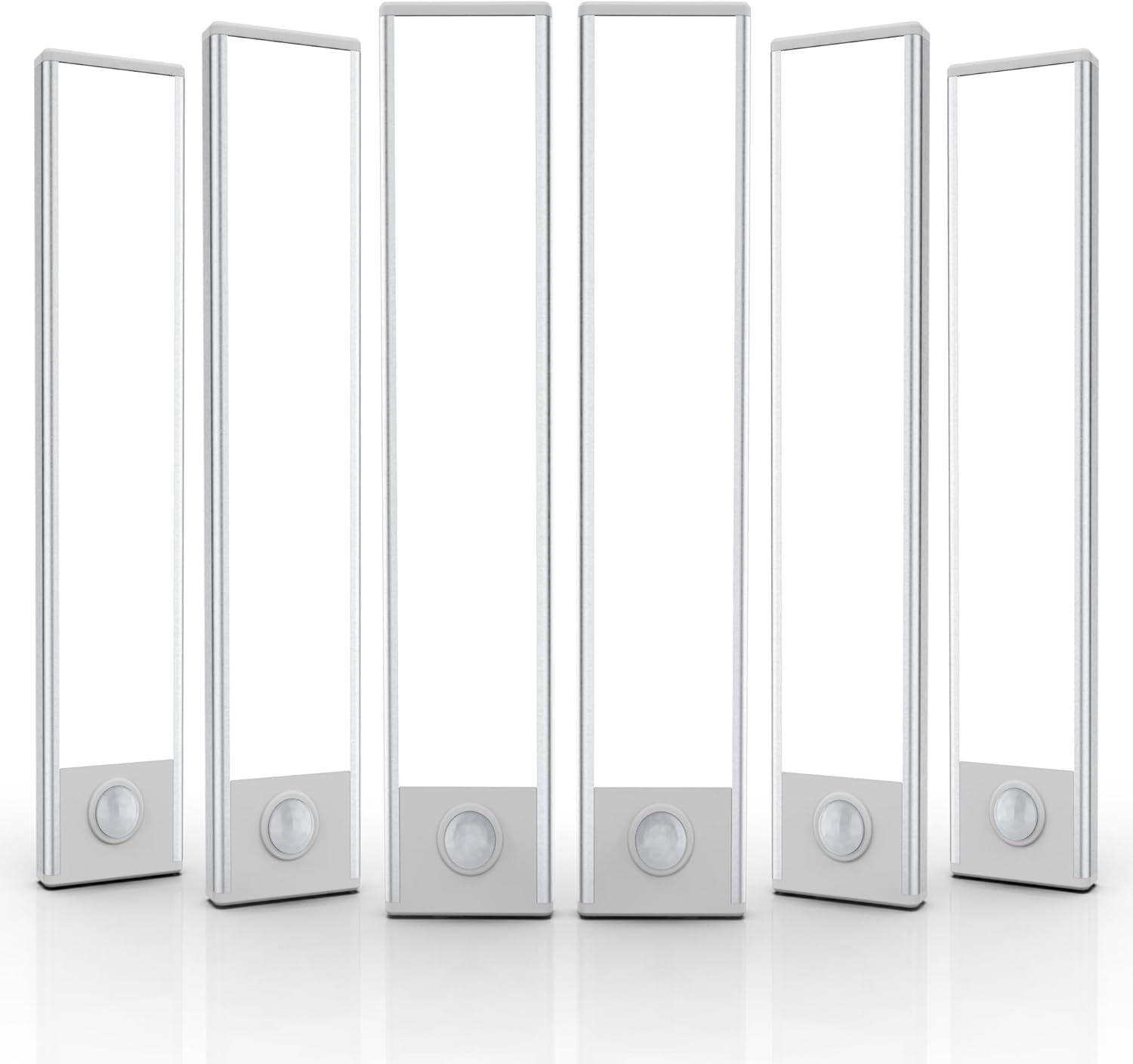 6 Pack Under Cabinet Lighting, 32 LED Motion Sensor Light Indoor Rechargeable Magnetic Closet Lights Battery Operated, Under Counter Lights for Kitchen, Wardrobe, Hallway, Stairs White Light