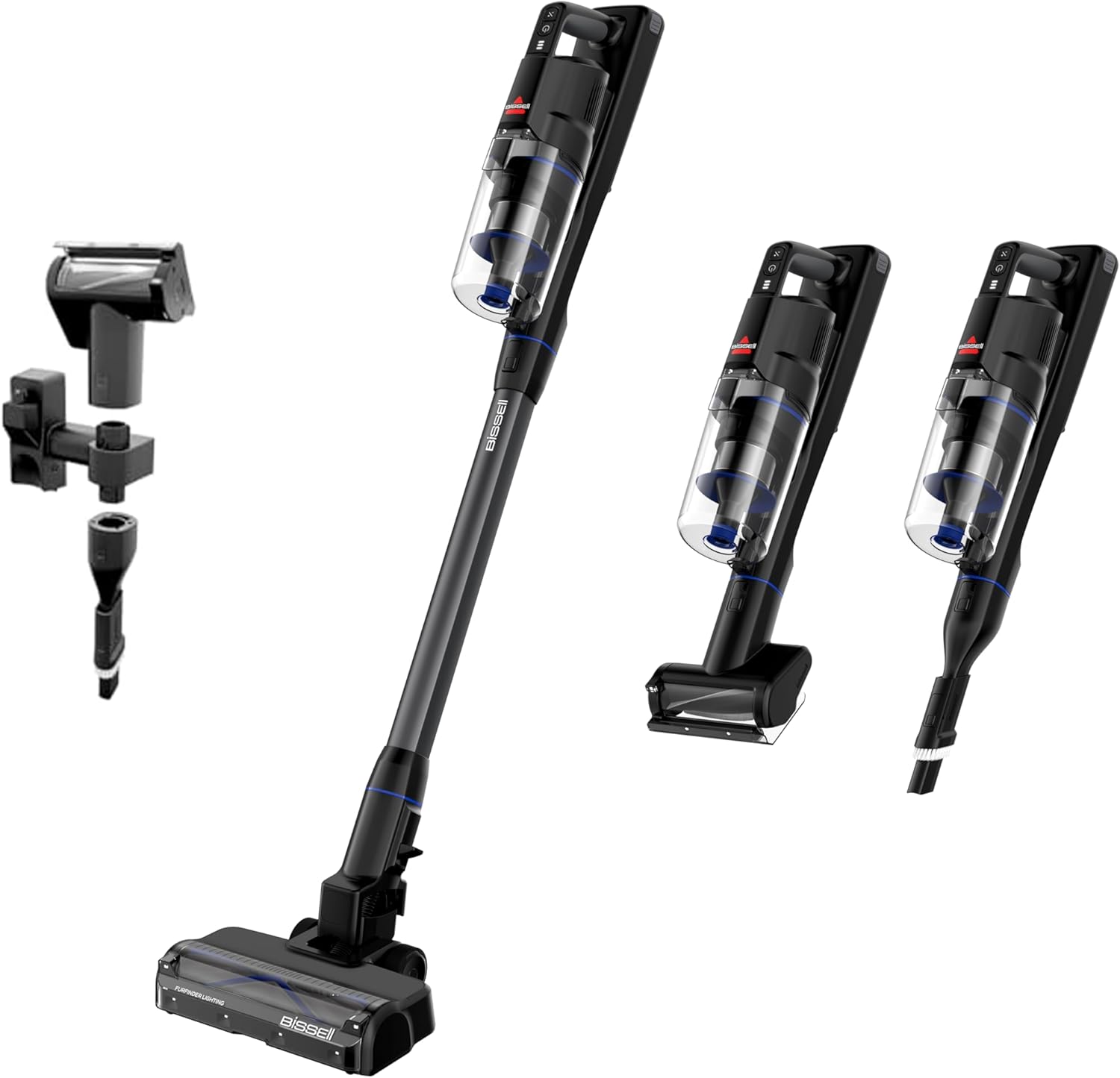 Bissell PowerClean FurGuard 280W Self-Standing Cordless Vacuum, 4039 | Self-cleaning brush roll; wall mount; removable battery; upholstery tool; 280W strong suction