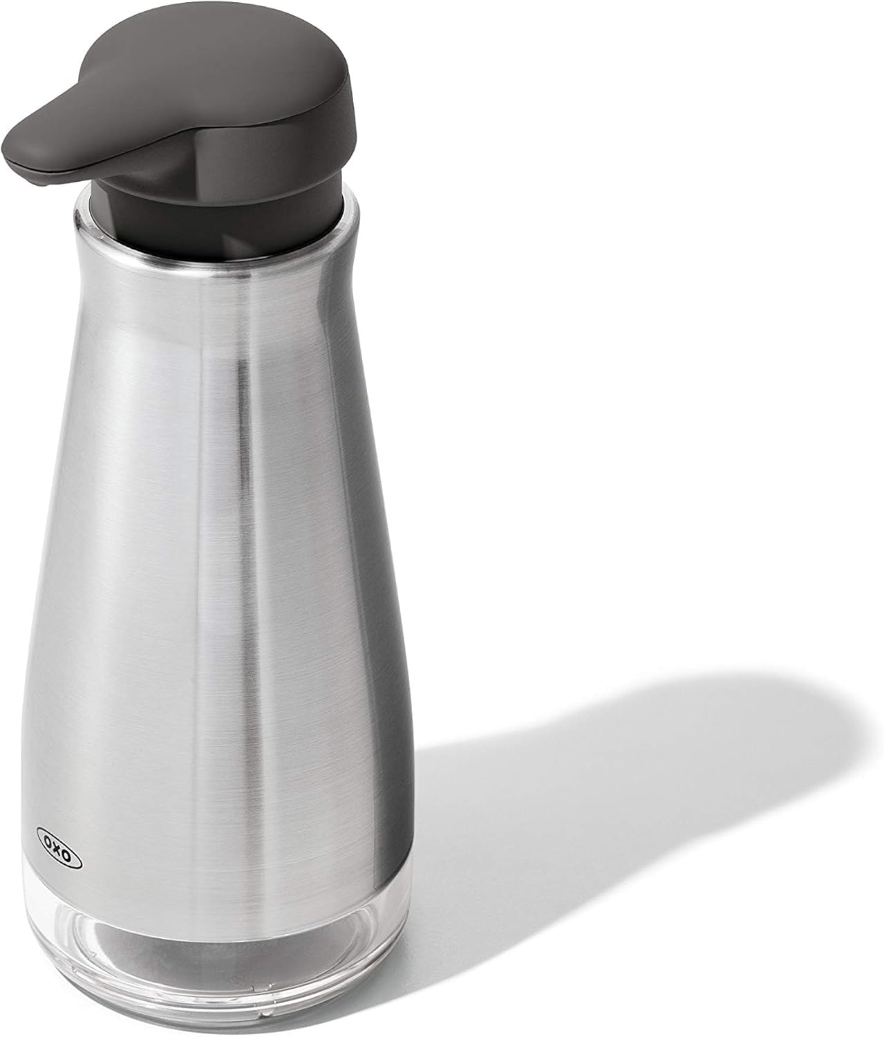 OXO Good Grips Stainless Steel Countertop Soap Dispenser | Refillable Soap Dispenser, Rust-Resistant Stainless Steel, Weighted Pump, Kitchen Sink Or Bathroom Counter Use