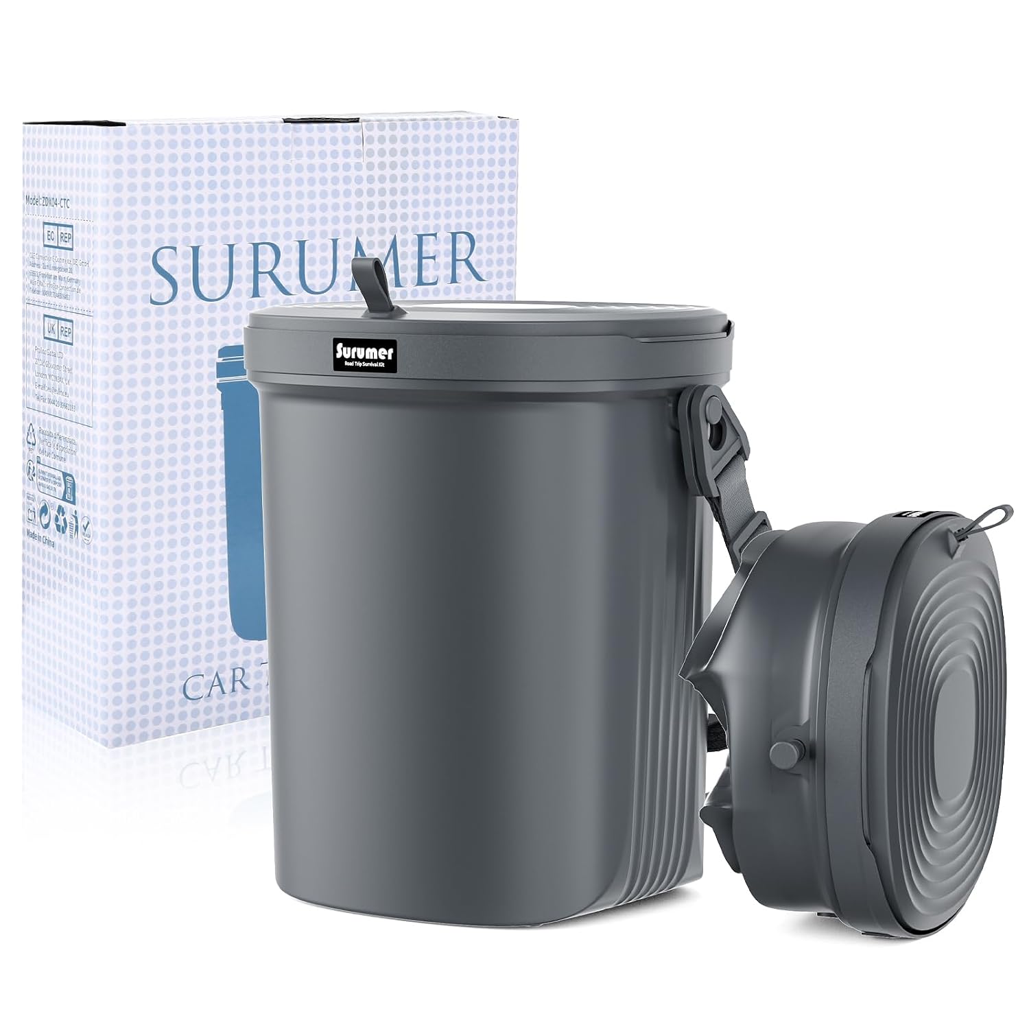 2 Gallon Silicon Car Trash Can with Lid – 100% Leak-Proof Trash Bin, Waterproof Garbage Can, Gifts for Men and Women
