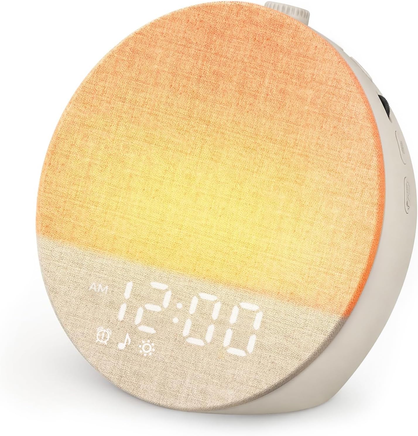 Geuuap Sunrise Alarm Clock, Natural Wake-Up Light White Noise Machine,Khaki | 30 Soothing Sounds, 17 Dimmable lights, Dual Independent Alarms, Bluetooth Speaker, Auto-off Sleep timer, Screen-Free Design