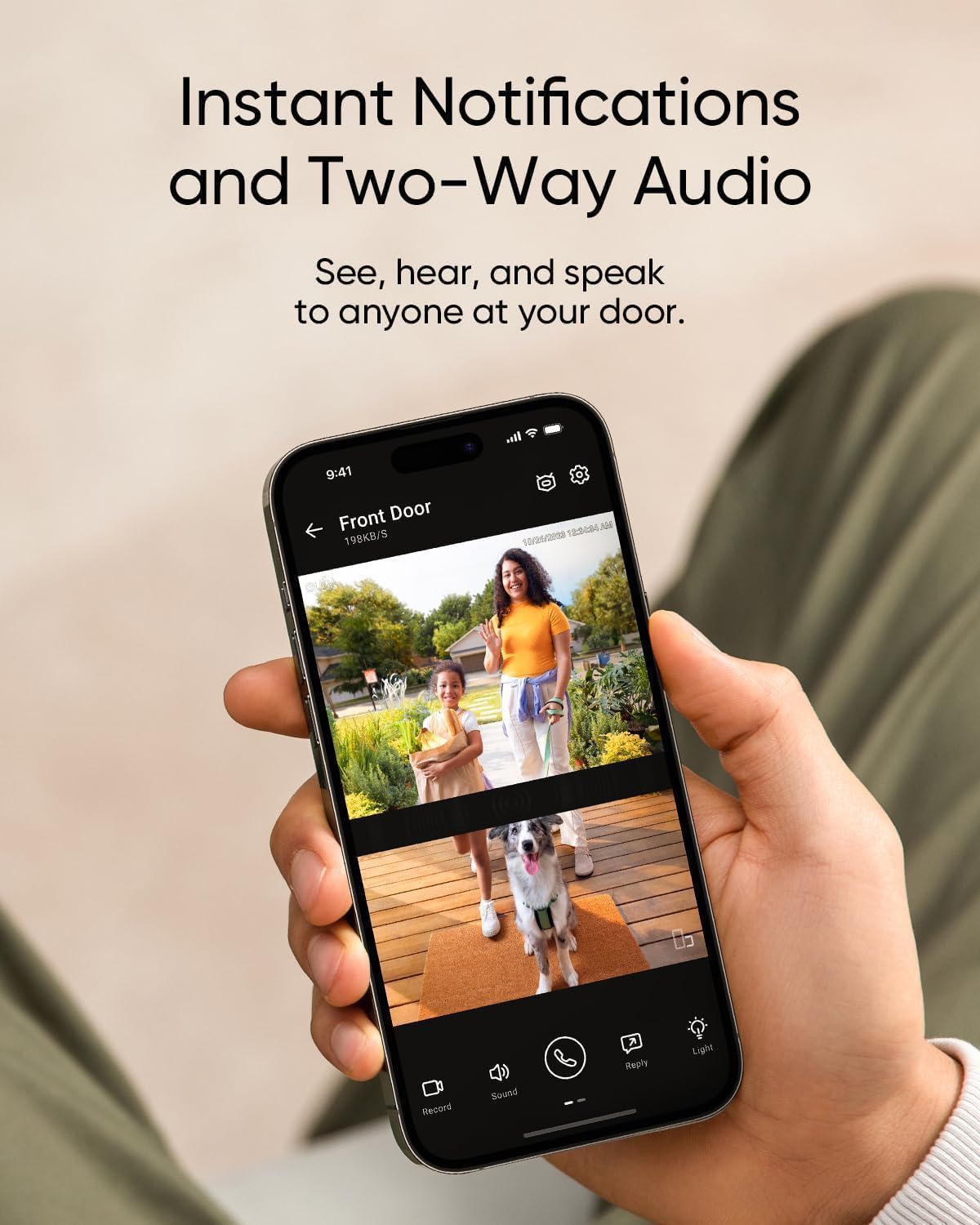 eufy Security Video Doorbell E340 Kit with Battery, 2K FHD, Built-in 8GB | No subscription, head-to-toe view, two-way talk, Delivery Guard, AI motion detection, rechargeable battery