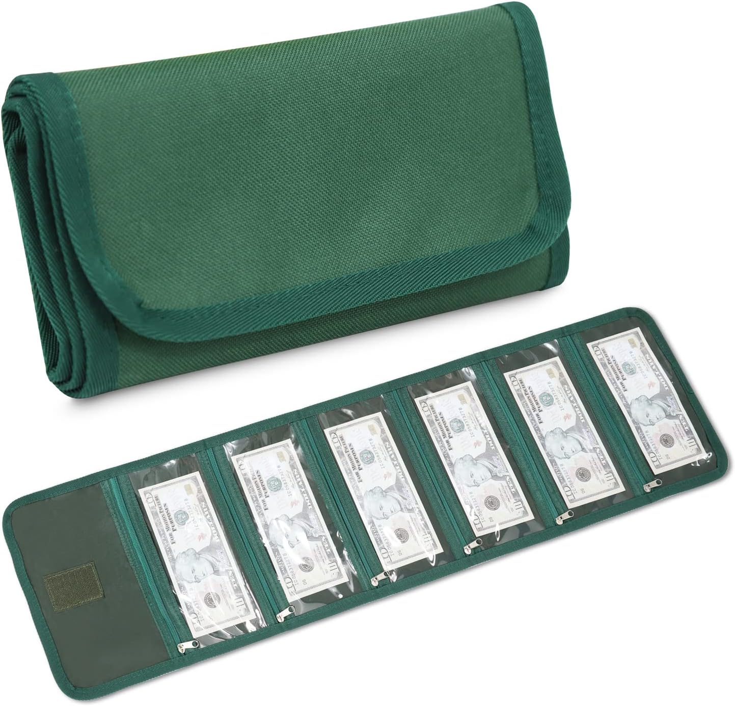 Money Organizer,Money Holder with Zipper Cash Envelopes | Money Bag Cash Organizer Cash Bag Budget Binder Money Saving Binder for Budgeting,Receipt and Tips,Holiday Shopping,Gifts