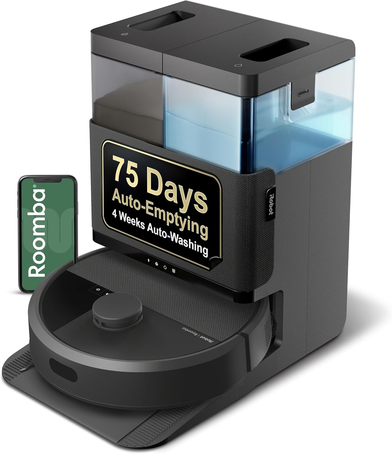iRobot Roomba Plus 405 (G185) Combo Robot Vacuum & Mop with AutoWash Dock – Spinning Mop Pads, Self-Empties, Pad Washing & Drying, Self-Cleaning, Pad-Lift, LiDAR Navigation | Spinning pads, LiDAR navigation, pad washing and drying, self-cleaning