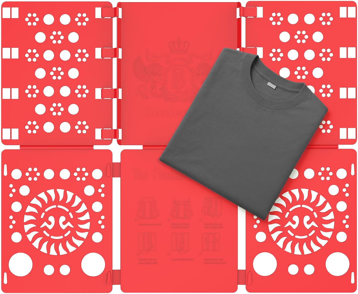 BoxLegend V3 Shirt Folder Board Tshirt Clothes Folding Board, Red | Shirt Folding Board,Durable,Laundry Sorter and Liner,Flip and Fold