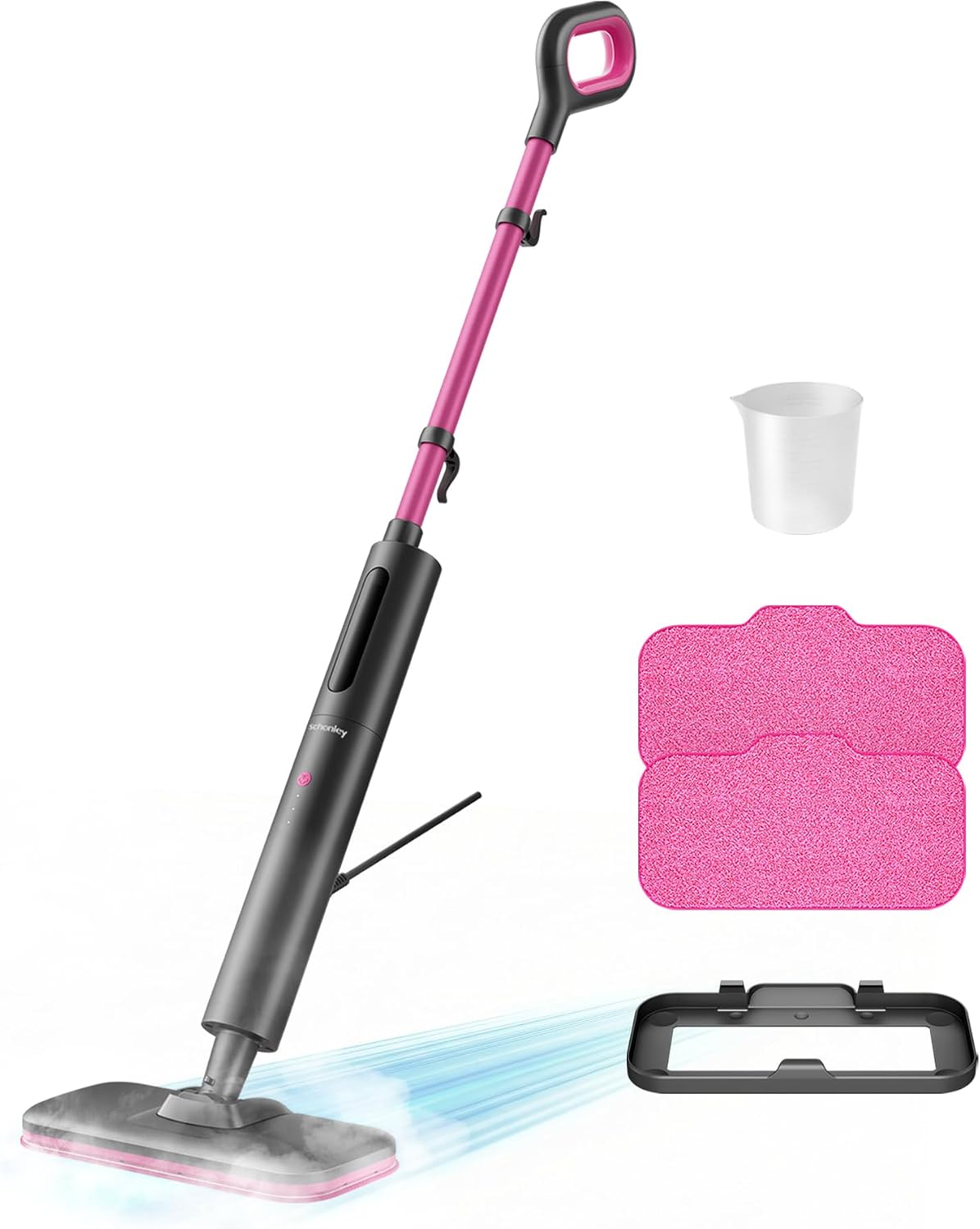 Schenley Lightweight Steam Mop for Hardwood Floor Cleaning | 3 Steam Modes, 15s Heat-Up, 248°F Steam, Up to 37 Min Steam Time, Hardwood Floors & Carpets, Self-Standing, Chemical-Free