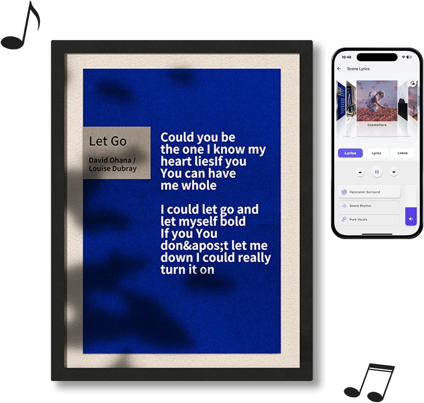 Gallery T2 30″ 2K Digital Picture Frame with 2.1 Hi-Fi Bluetooth Speaker, Paper-Like Anti‑Glare Display & Dynamic Lyrics – High‑Fidelity Audio & Art for Home Decor, Wall/Tabletop