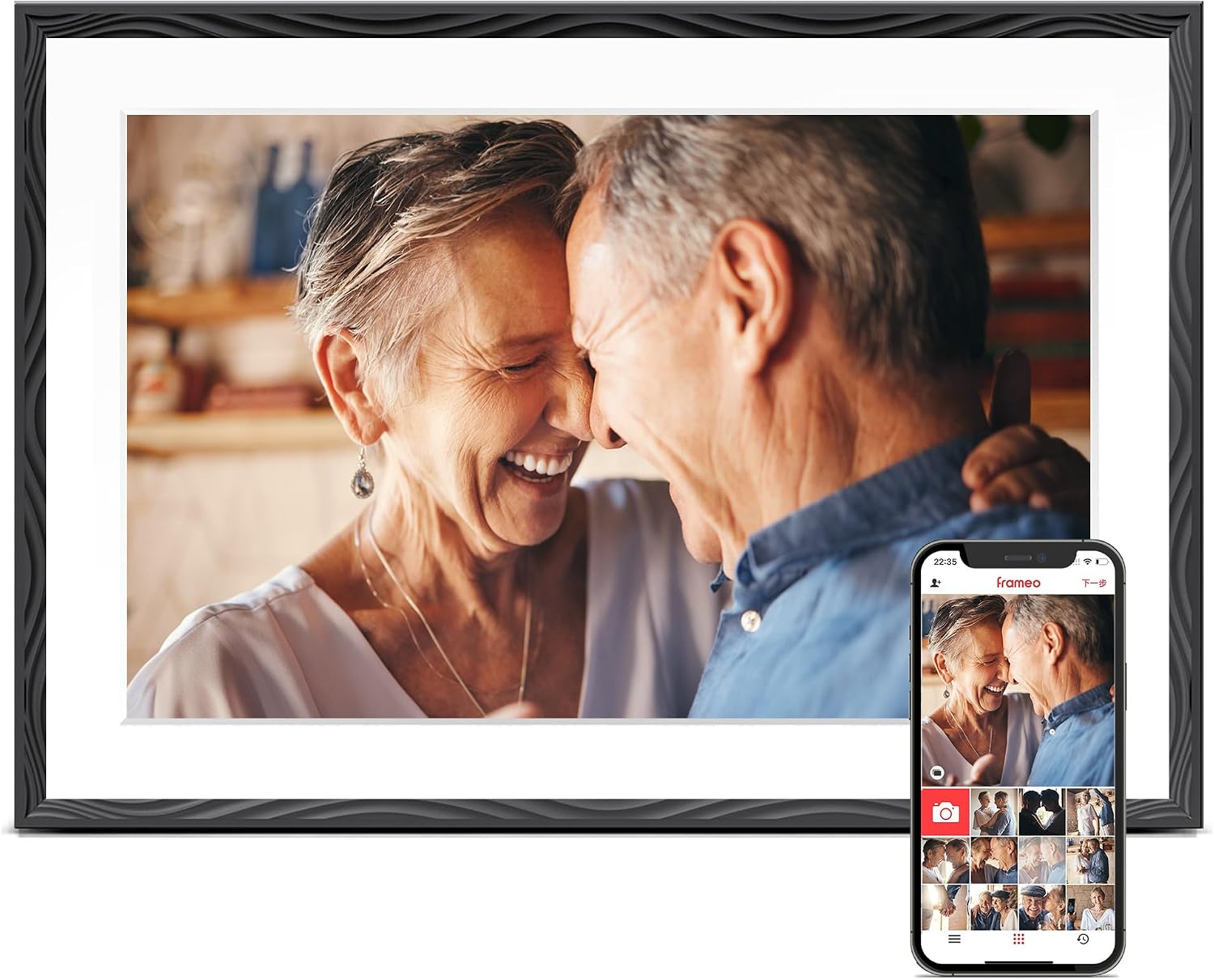 Frameo Digital Picture Frame, 10.1” Frameo Digital Photo Frame WiFi, 32GB | 1280*800 HD Touch Screen Digital Photo Frame for Wall, Share Photo Video, Birthday Gifts for Women, Wedding Gifts for Couple