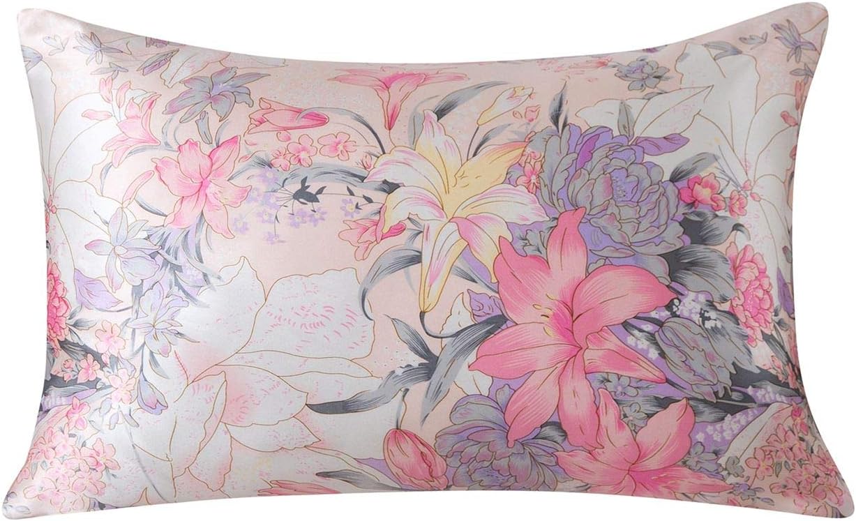 SLPBABY Silk Pillowcase for Hair and Skin with Hidden Zipper Print (Queen, Pattern15)