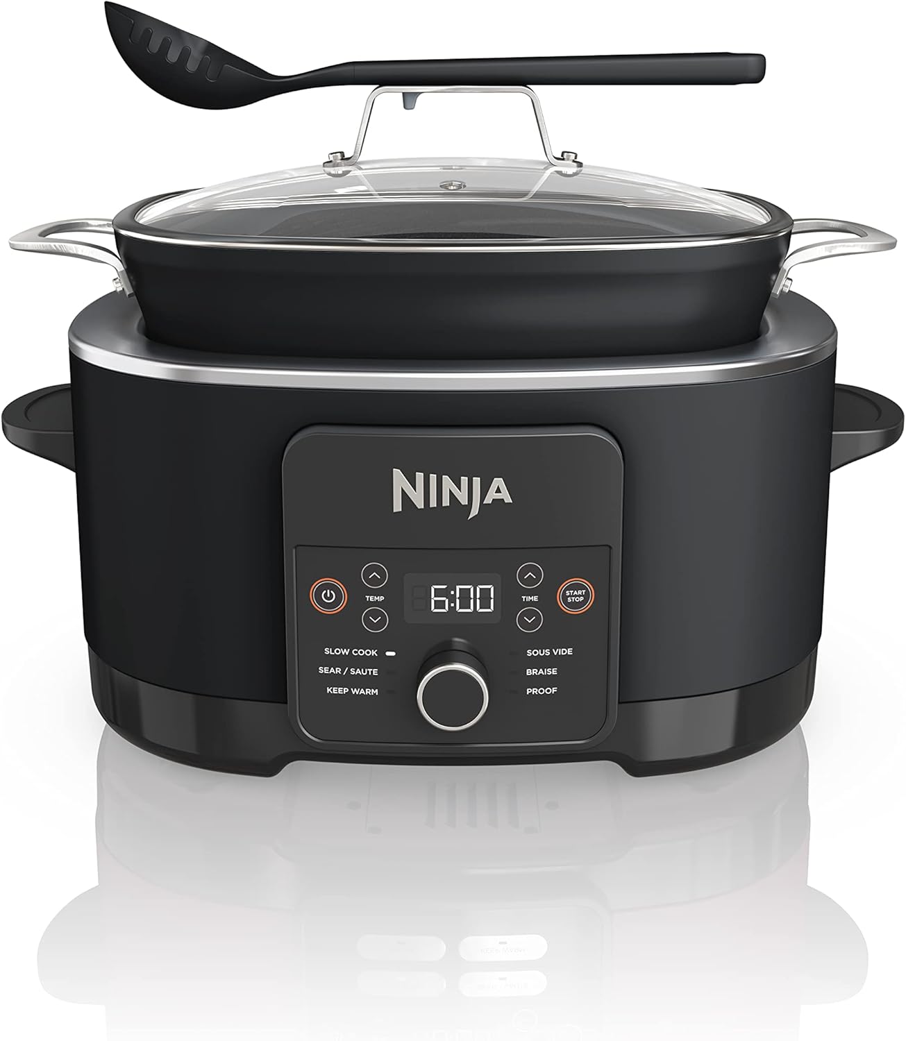 Ninja® PossibleCooker™ PLUS 12-in-1, 8.5-qt, Black, MC1010 | 12-in-1 replaces 12 appliances, Sous Vide & Proof, glass lid, nonstick oven-safe pot to 500°F, cooker-to-oven-to-table.