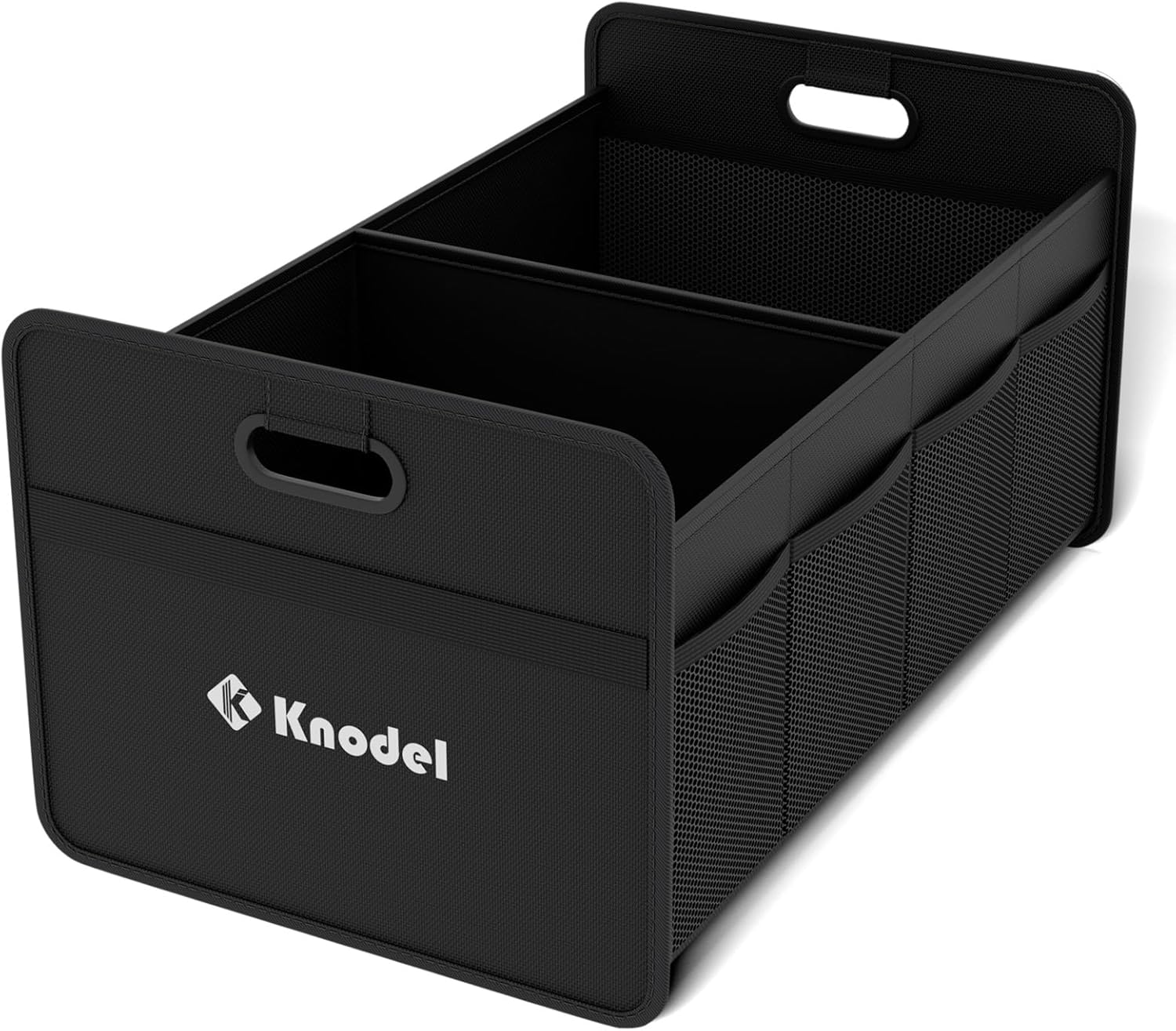K KNODEL Foldable Trunk Storage Organizer for Car and Suv (Small, Black) | Collapsible Car Storage Organizer, Car Organizers and Storage for Sedan, Cargo Organizer, Car Bin, Basket,Bag, Organization