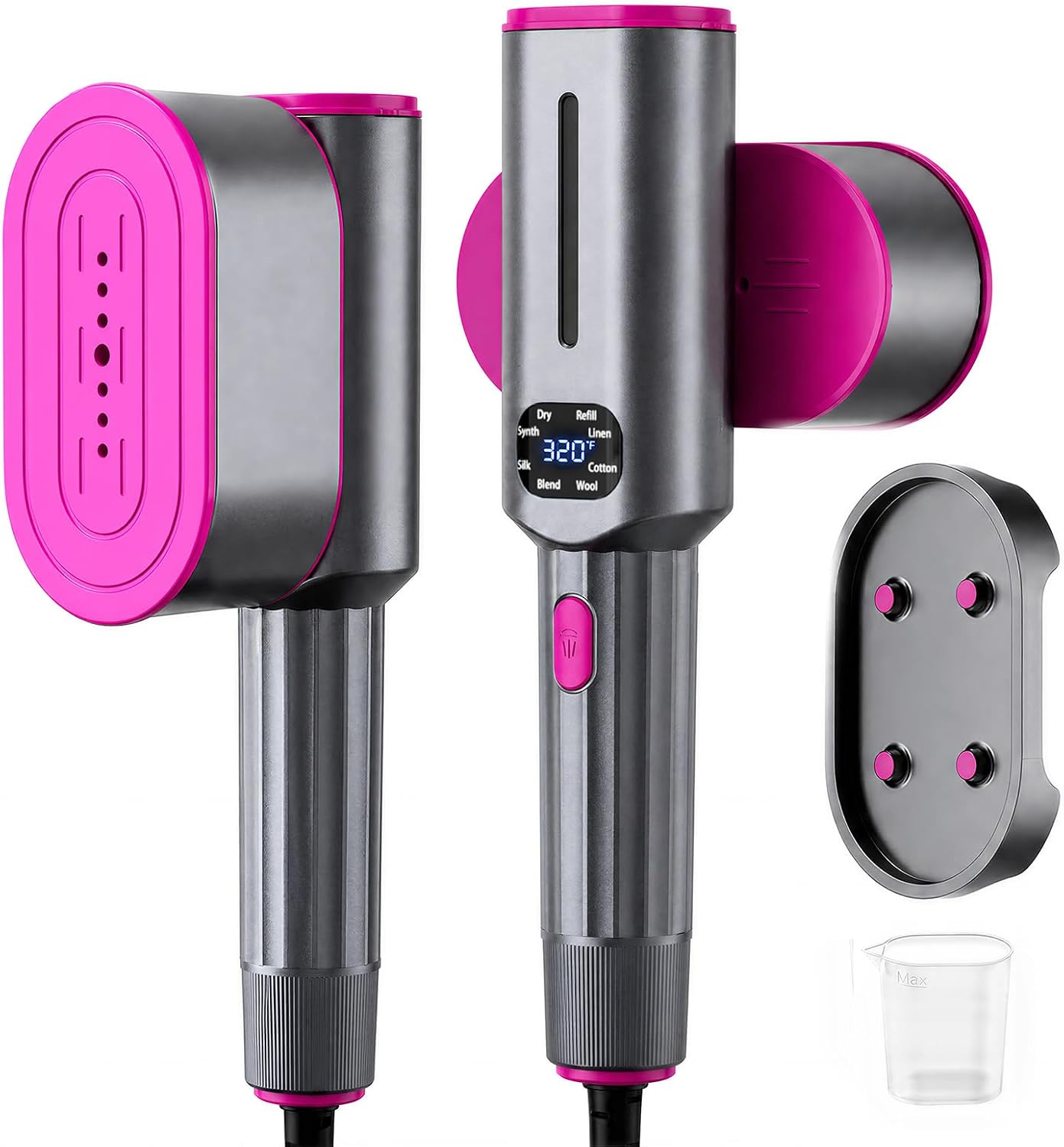 DEARBBEE Portable Travel Steamer for Clothes, 1200W Powerful Garment Wrinkle Removal with 7 Modes, 30s Fast Heat Up, 2 in 1 Compact Design for Home & Travel