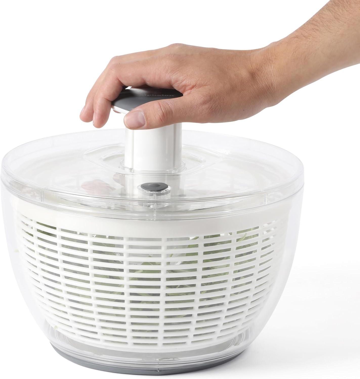 Calphalon Aero 6.3-Qt Salad Spinner & Vegetable Washer, Fruit Cleaning Bowl with Built-In Strainer Basket for Lettuce, Greens, Produce & Kitchen Meal Prep
