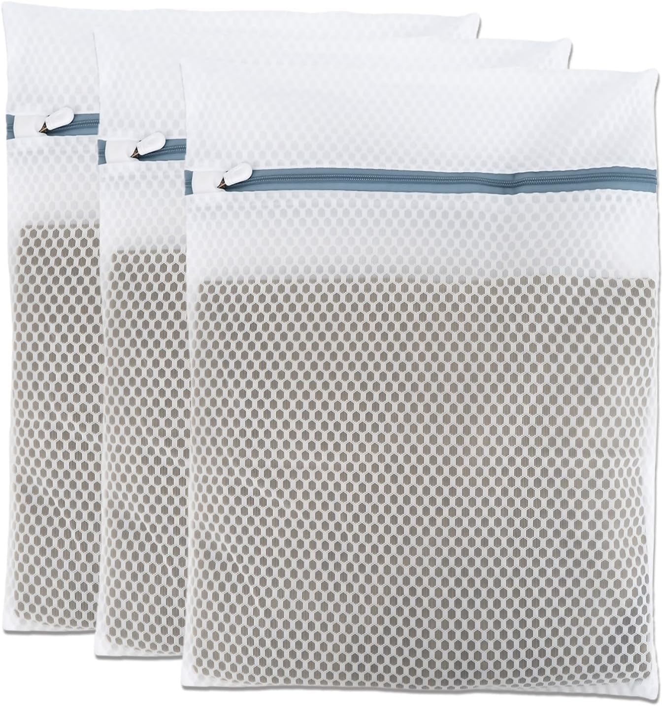 Lingerie Bags for Washing Delicates 3Pcs, Laundry Wash Bag, Honeycomb Mesh Laundry Bag 12×16 Inch Medium