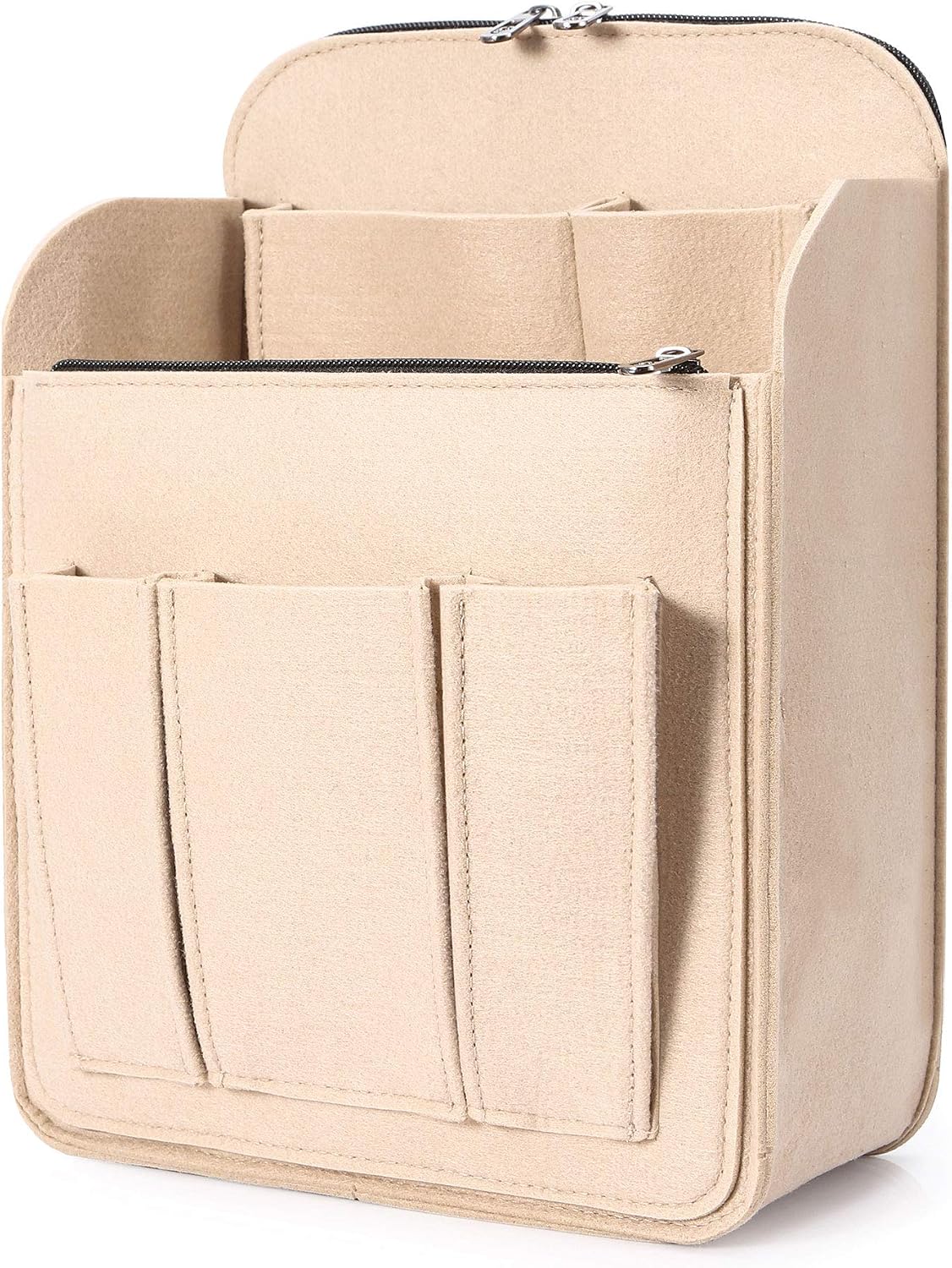 Felt Backpack Organizer Insert for Women and Men, Large Travel Rucksack Insert with High Capacity, Lightweight Bag Organizer with Zipper Pockets