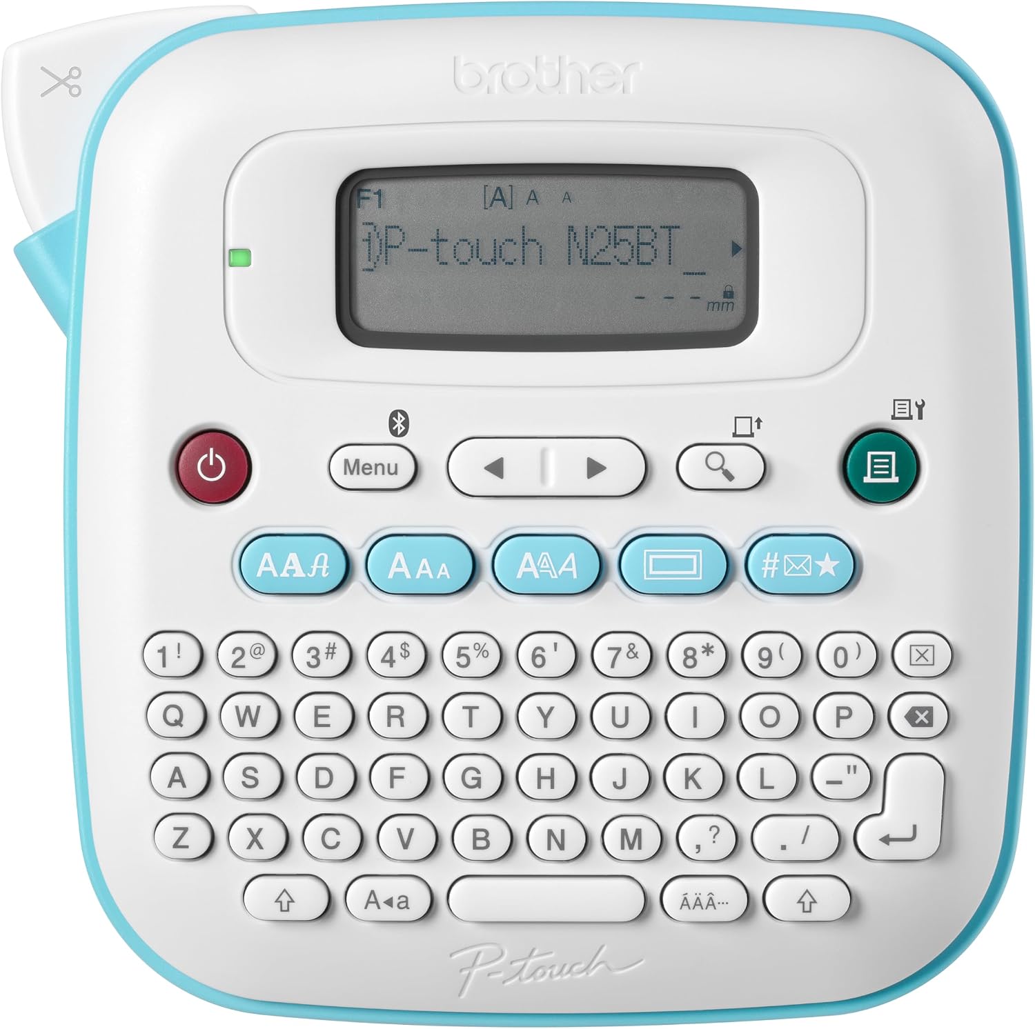 Brother P-Touch PT-N25BT Personal Connected Label Maker, Bluetooth, Design&Print2 app, Portable, Handheld and Prints with P-Touch Btag½â€ (12mm) Wide Color Label Tapes