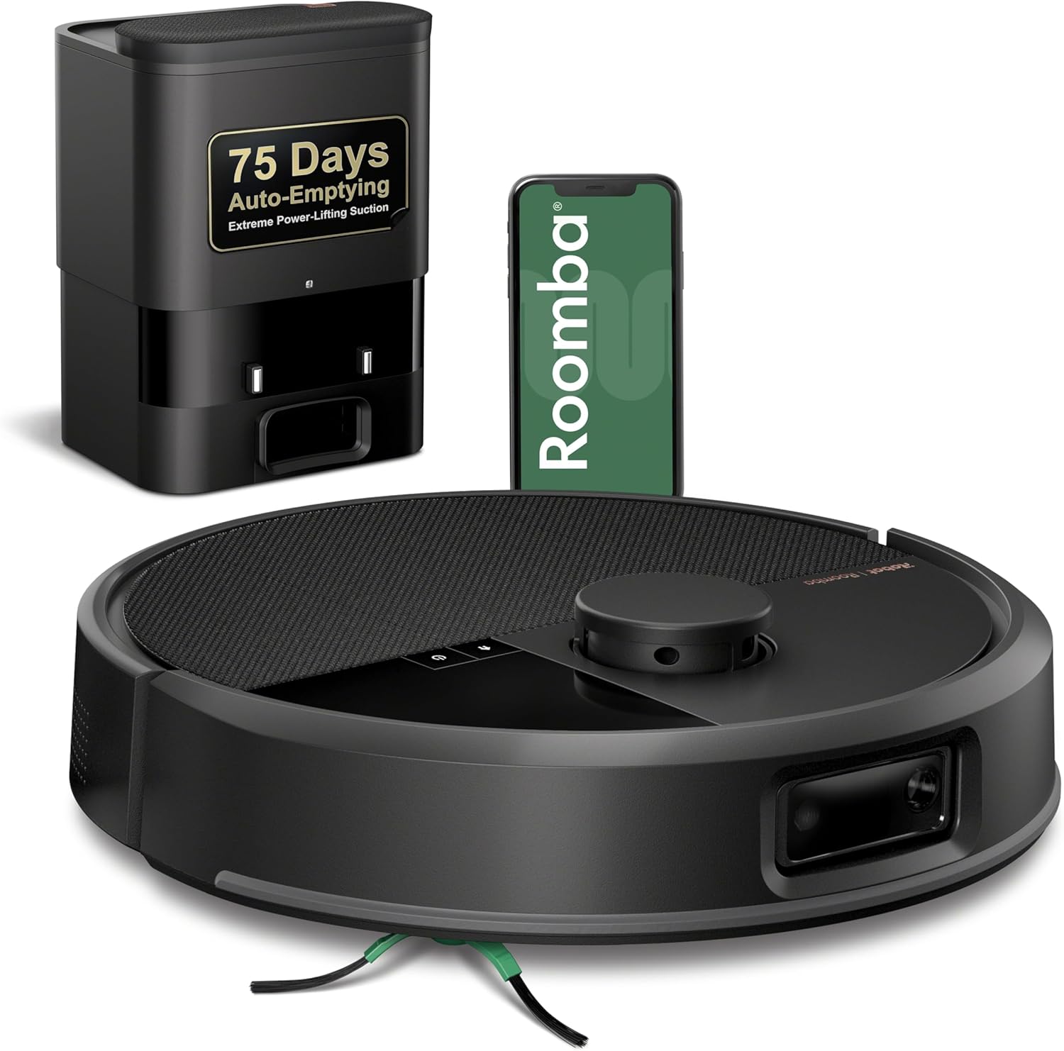 iRobot Roomba Max 705 Robot Vacuum with AutoEmpty Dock, Powerful Suction, Dual Rubber Anti-Tangle Brushes, LiDAR Navigation, Obstacle & Anti-Fall Detection, for Carpet and Hard Floors | Clearview Pro Lidar and Precisionvision AI, Anti-Tangle Dual Rubber Brushes, Extreme Suction