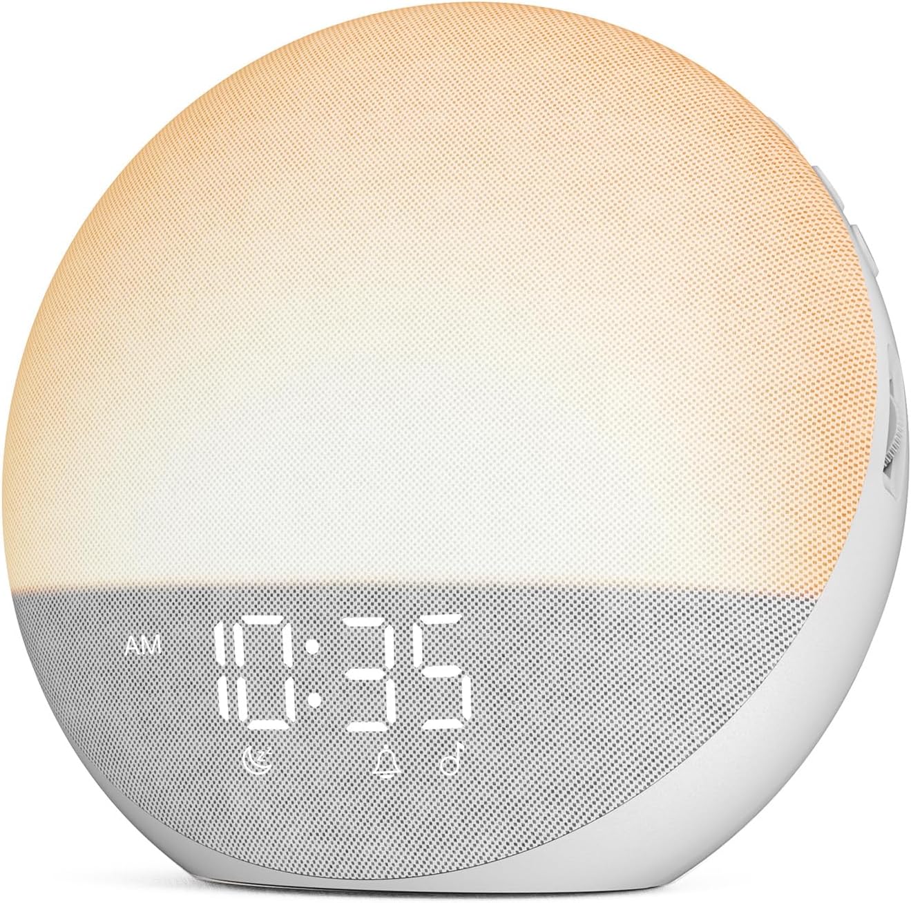 Odokee Sunrise Alarm Clock White Noise Machine: Natural Wake Up Light | Dimmable Clock with Bluetooth Speaker for Bedroom – 25 Sleep Sounds for Baby Adults Kids Frost White