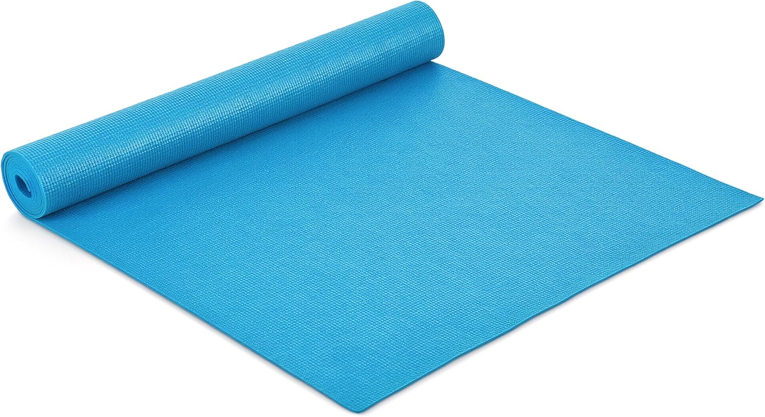 CAP Non-Slip Yoga Mat for Home Workout & Pilates, Lightweight Exercise Fitness Mat with Textured Grip Surface, Portable Roll-Up Yoga Mat for Women & Men