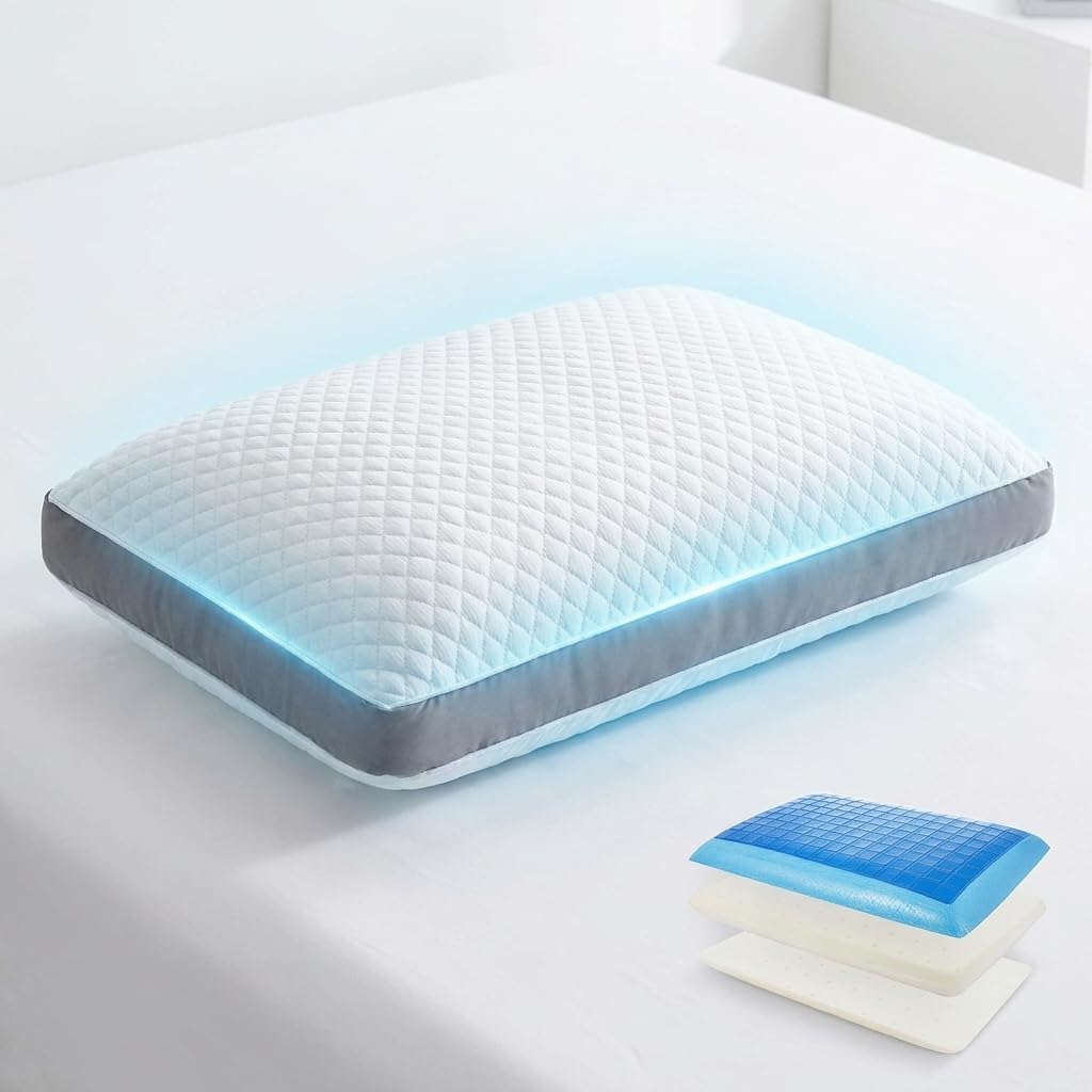 Perfect Cloud Memory Foam Pillow, Cooling Design, Adjustable Loft | Dual Temperature Pillow With Breathable Design For Back, Side & Combination Sleepers, Memory Foam, Loft Adjustability