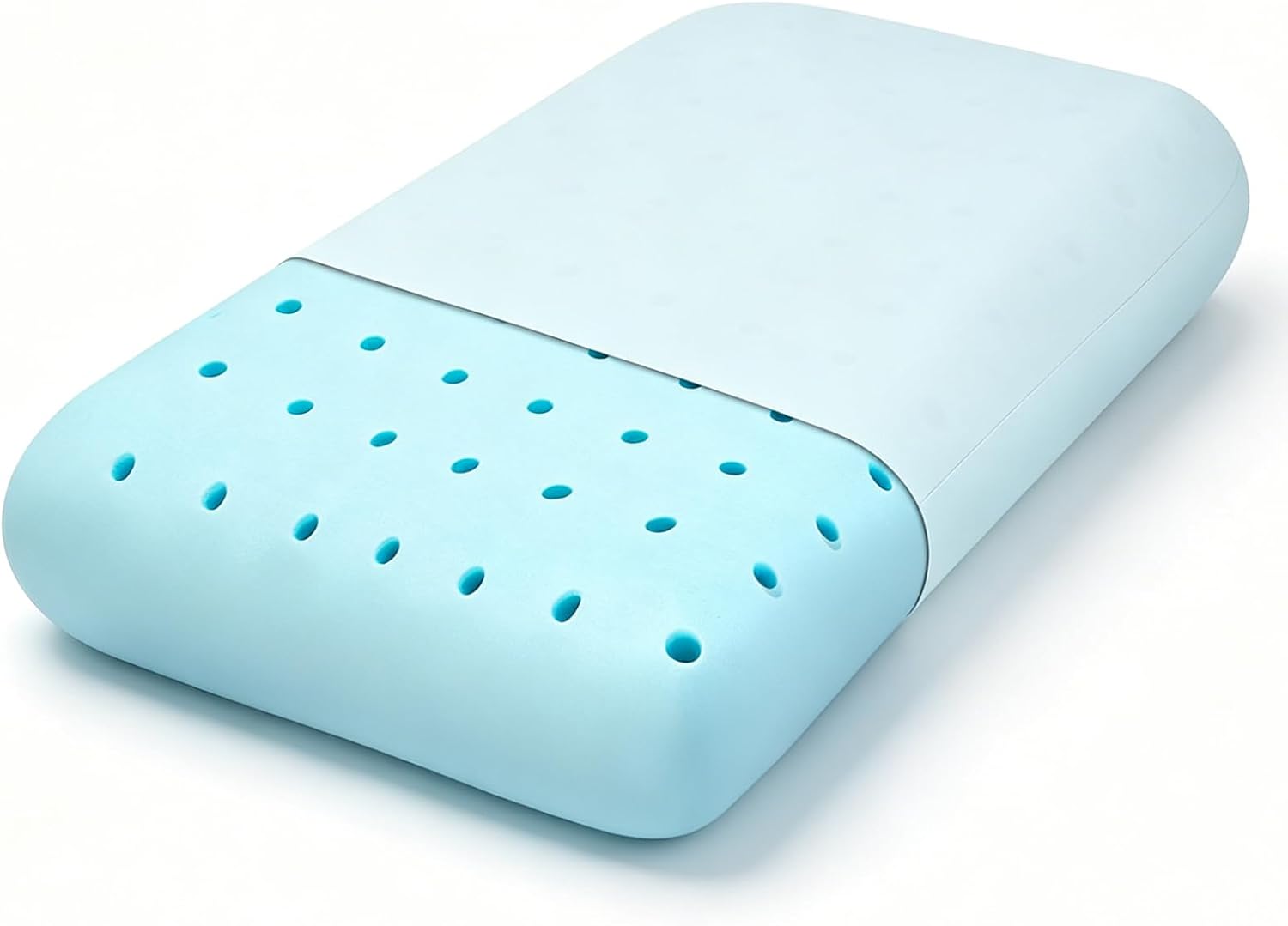 HIMOON Cooling Memory Foam Pillow, Bed Pillow for Sleeping, Standard Size, Breathable Memory Foam, Premium Support with Washable Cover for Back, Side and Stomach Sleepers (1 Pack)