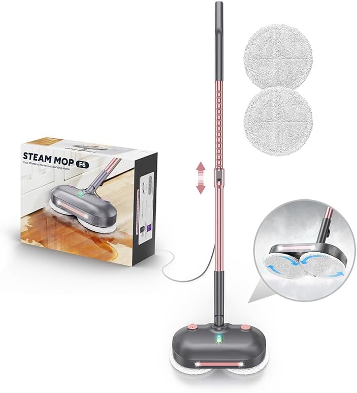 Scrubbing Steam Mop with Rotating Pads for Floor Cleaning,Steam Cleaner F6