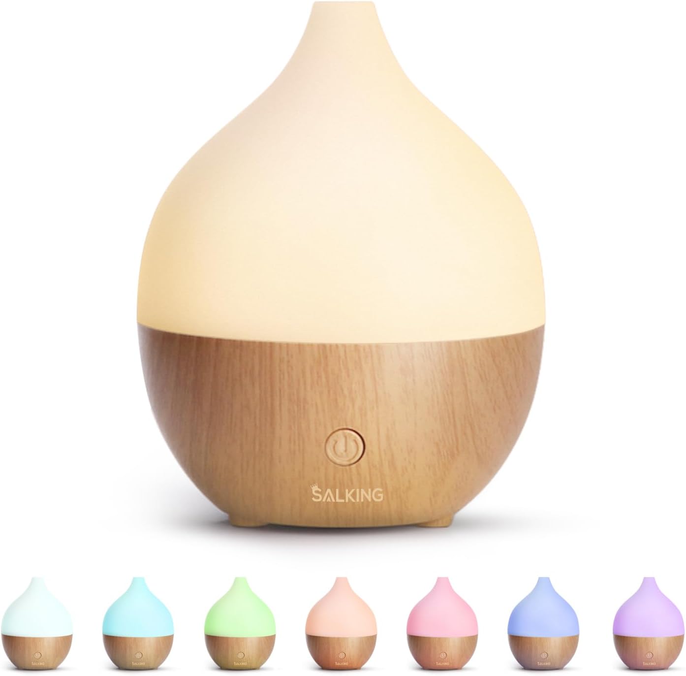 SALKING Essential Oil Diffuser, 100ml Small Aromatherapy Diffuser with Auto Shut-Off Function, Ultrasonic Diffusers for Essential Oils, Cool Mist Humidifier with Warm White Lights, for Office Home | Ultrasonic Diffusers for Essential Oils, Warm White Lights, Cool Mist Humidifier with Auto Shut-Off, for Bedroom, Office