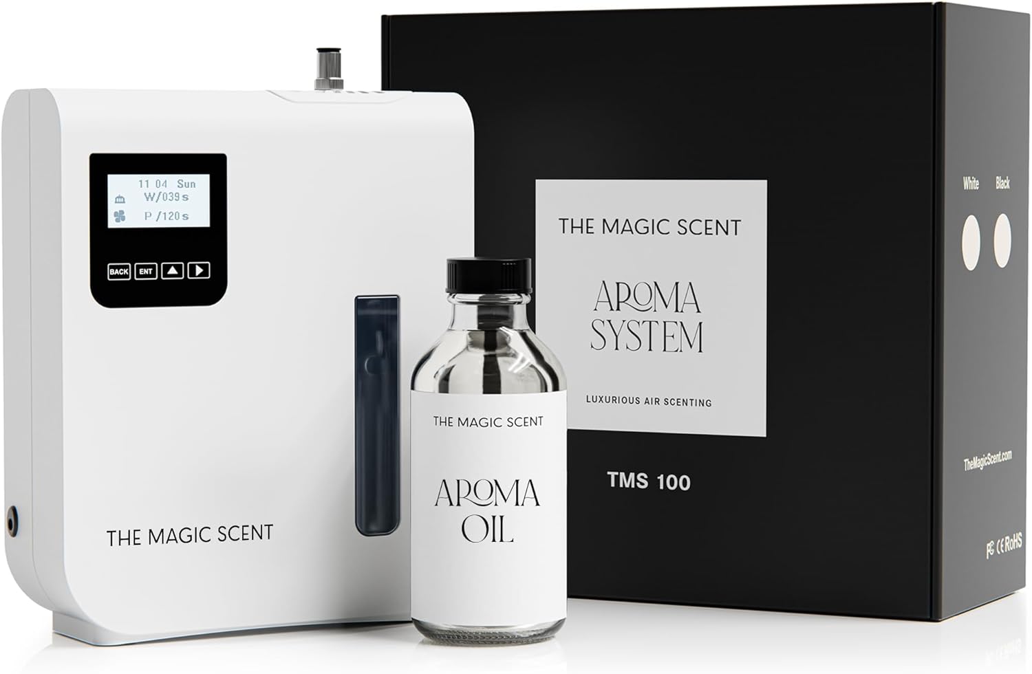 The Magic Scent Diffuser for Home & Hotels, Portable or HVAC Scent Diffuser | Up to 2,000 sq. ft. Coverage. Premium Fragrance Oil for Diffuser Included. Standalone or HVAC Scent Diffuser Whole House.