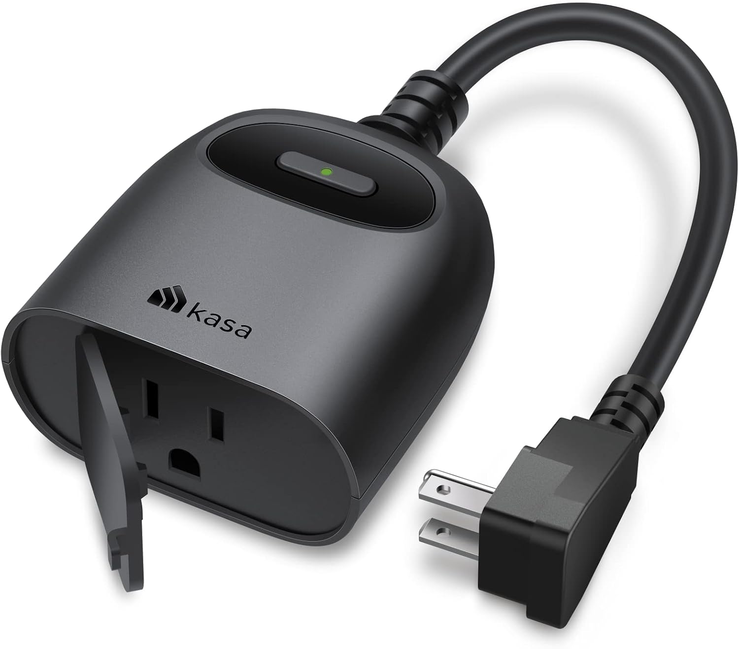 Kasa Outdoor Smart Plug, Smart Home Wi-Fi Outlet Timer, Max Load 15A/1875W, IP64 Weather Resistance, Compatible with Alexa, Google Home & SmartThings, No Hub Required, ETL Certified(KP401) | 15A/1875W, IP64 Weather Resistance, Compatible with Alexa, Google Home & SmartThings, No Hub Required, ETL Certified