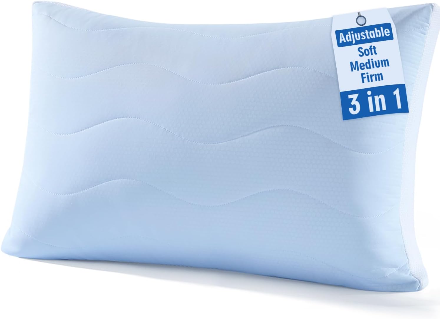 Adjustable Firm Pillow for Side Sleepers,Standard Size Adjust Bed Pillows for Back,Stomach,Hot Sleepers,Luxury Pillows for Sleeping Set of 1