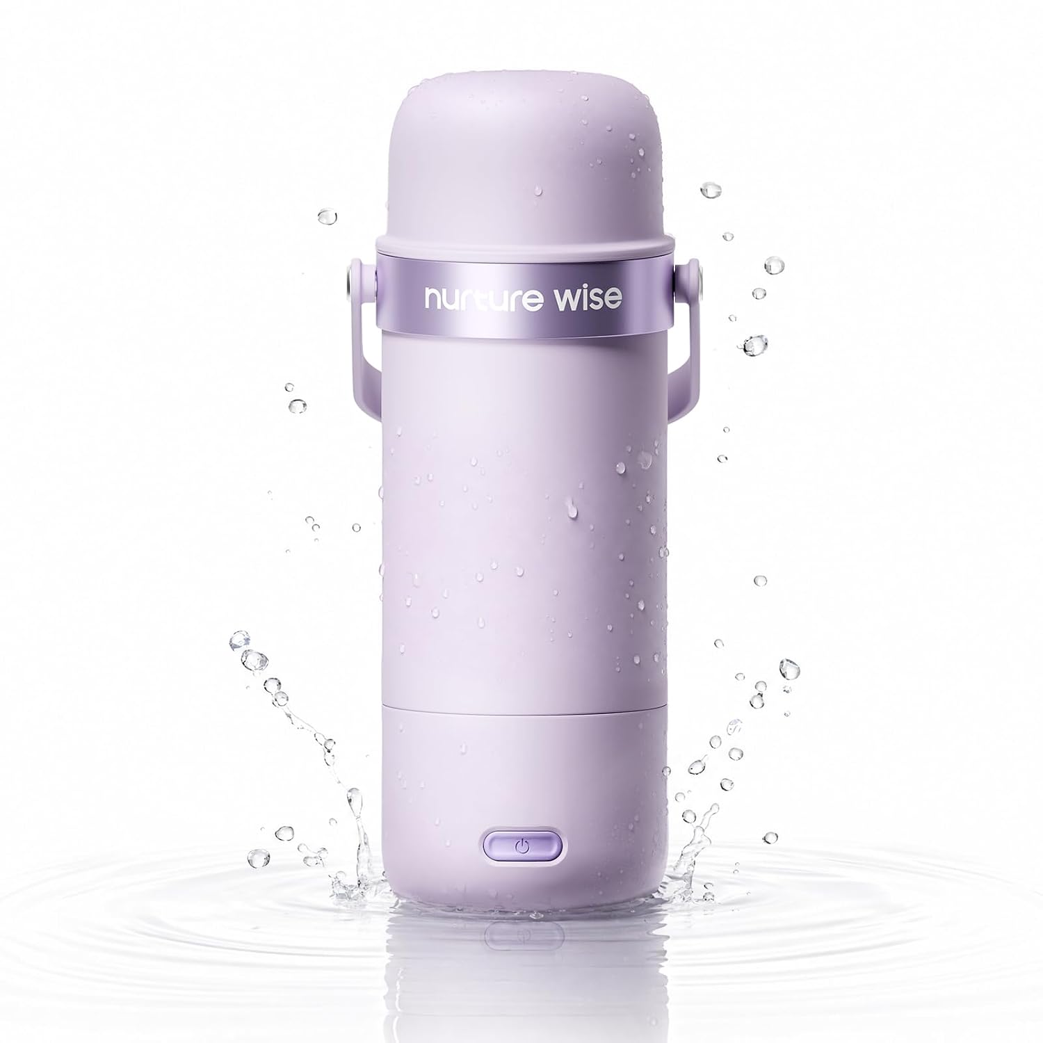 Portable Bottle Warmer, World’s First with Battery Protection Case & Built-in Sterilizer, IPX5 Water-Resistant, Triple Leak-Proof, Fast Heating, 18oz Capacity for Breast Milk & Formula