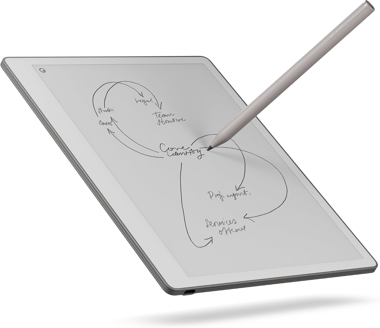 reMarkable Paper Pure with Marker | 10.3” paper tablet with black and white display, e ink digital notebook for better thinking, writing, and reading
