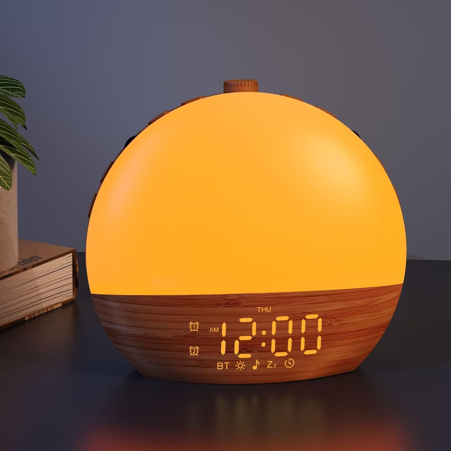 Sunrise Alarm Clock with Sound Machine – Natural Wake-Up Gradual Light | Easy to Use & Dual Alarms, 30 Sleep Soothing Sounds for Adults Kids, 1-20 Dimming Levels with Bluetooth Speaker for Bedroom