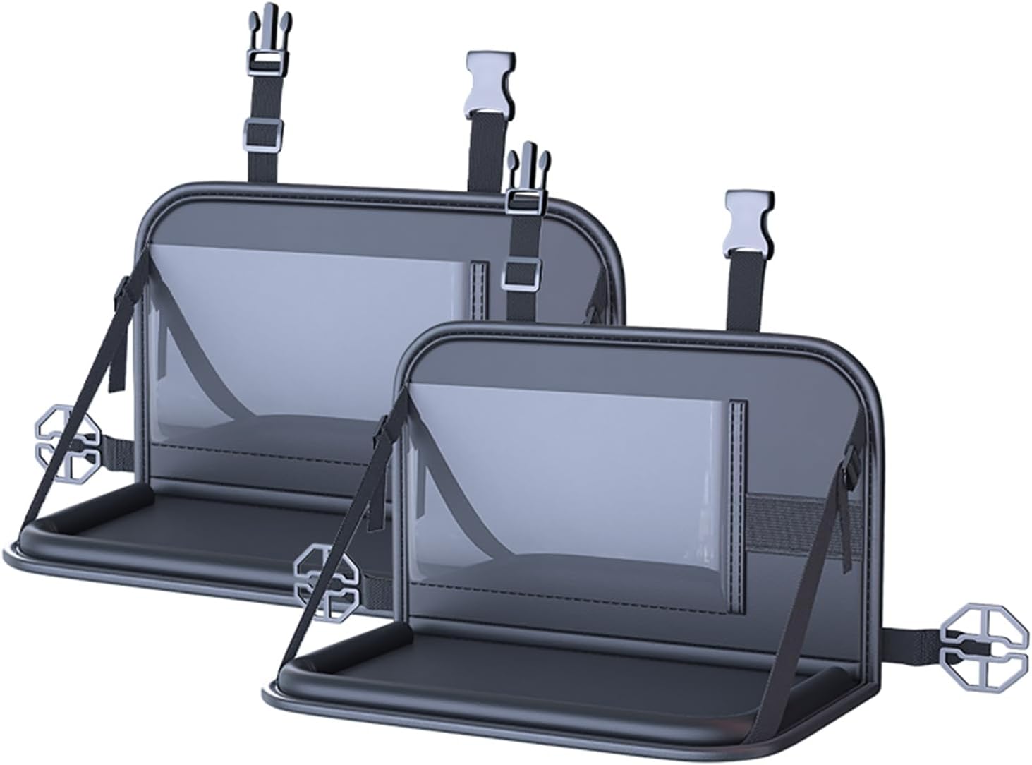 Backseat Car Organizer with Foldable Tray & Tablet Holder | Easy to install, durable & easy to clean, space-saving, ideal for rear passengers and kids, for road trip dining and working