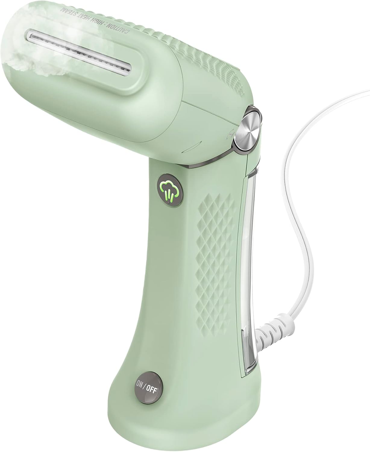 Conair Handheld Garment Steamer for Clothes – Power Steam: Small Size, Big Power – Great for Home, Office, or Travel with Dual Voltage for Worldwide Use, Mint Green
