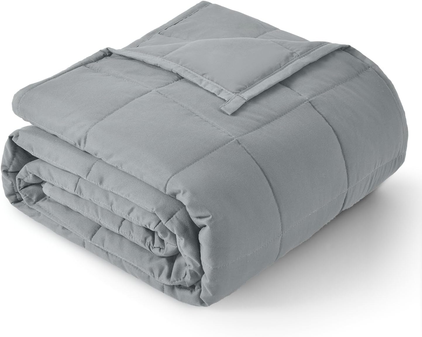Weighted Blanket for Adults 12lbs, 48 x 72 Twin Size for Summer | Cooling and Breathable; Soft; Machine Washable; Filled with Glass Beads; Heavy Throw for Calm and Sleep for Bed; Grey