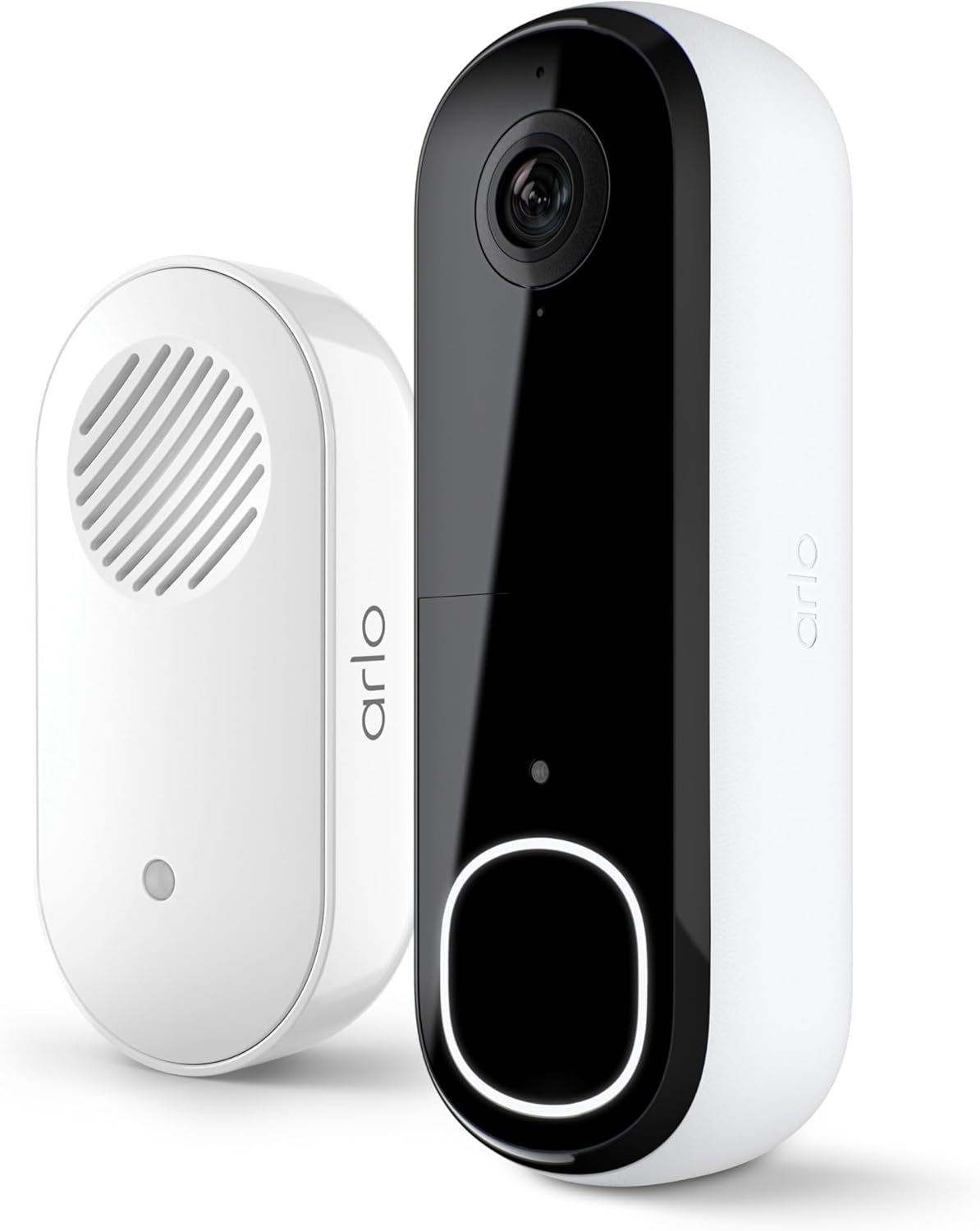 Arlo Video Doorbell 2K (2nd Gen) Wireless or Wired – 1-Cam + Chime | 2K head-to-toe video; Chime audible alerts; Package & person detection; Night vision, 2-way audio; 1-mo Secure plan incl.