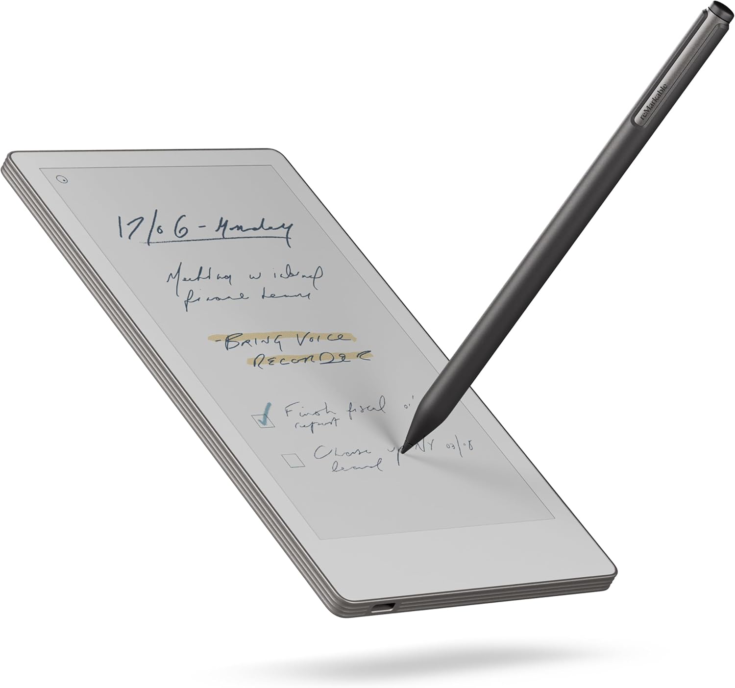 reMarkable Paper Pro Move with Marker Plus | Ultraportable 7.3″ paper tablet with color display and reading light, e ink digital notebook for productivity on the go