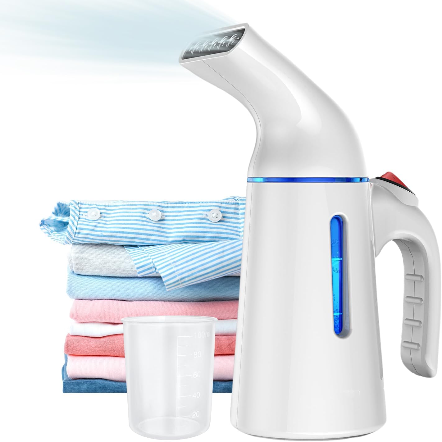 Steamer for Clothes 700W, Fast Heat-up in 40S Clothes Steamer | 120ML Water Tank, 25g/min Strong Penetrating Steam, Steamer Iron for Clothes, Handheld Steamer For Travel, Home, GY169 White