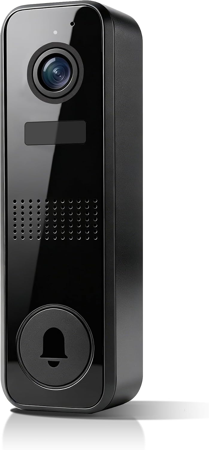 Wireless Doorbell Camera, 2K Video Doorbell, 2.4GHz WiFi | Encrypted Cloud Storage, Human Detection, 2-Way Audio, IP65 Waterproof, 2K Night Vision, 40-Day Battery Doorbell camera