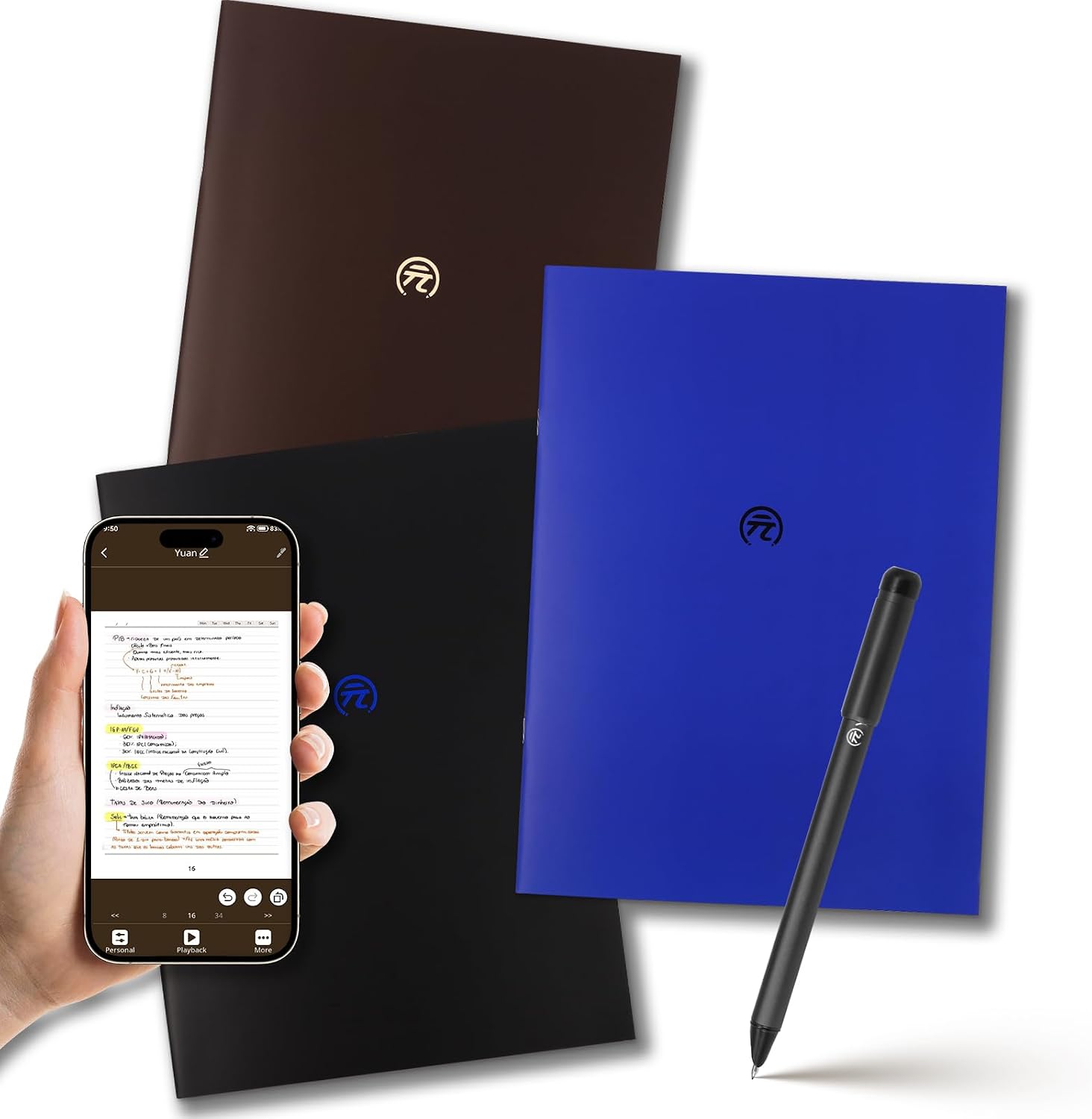 Digital Smart Pen Smart Notebook Writing Set, Sync Notes to Phone Instantly | A4 Cuaderno Digital for Students, Sketching, Note-Taking, Art & Meeting, Digital Paper Tablet, iOS & Android Compatible