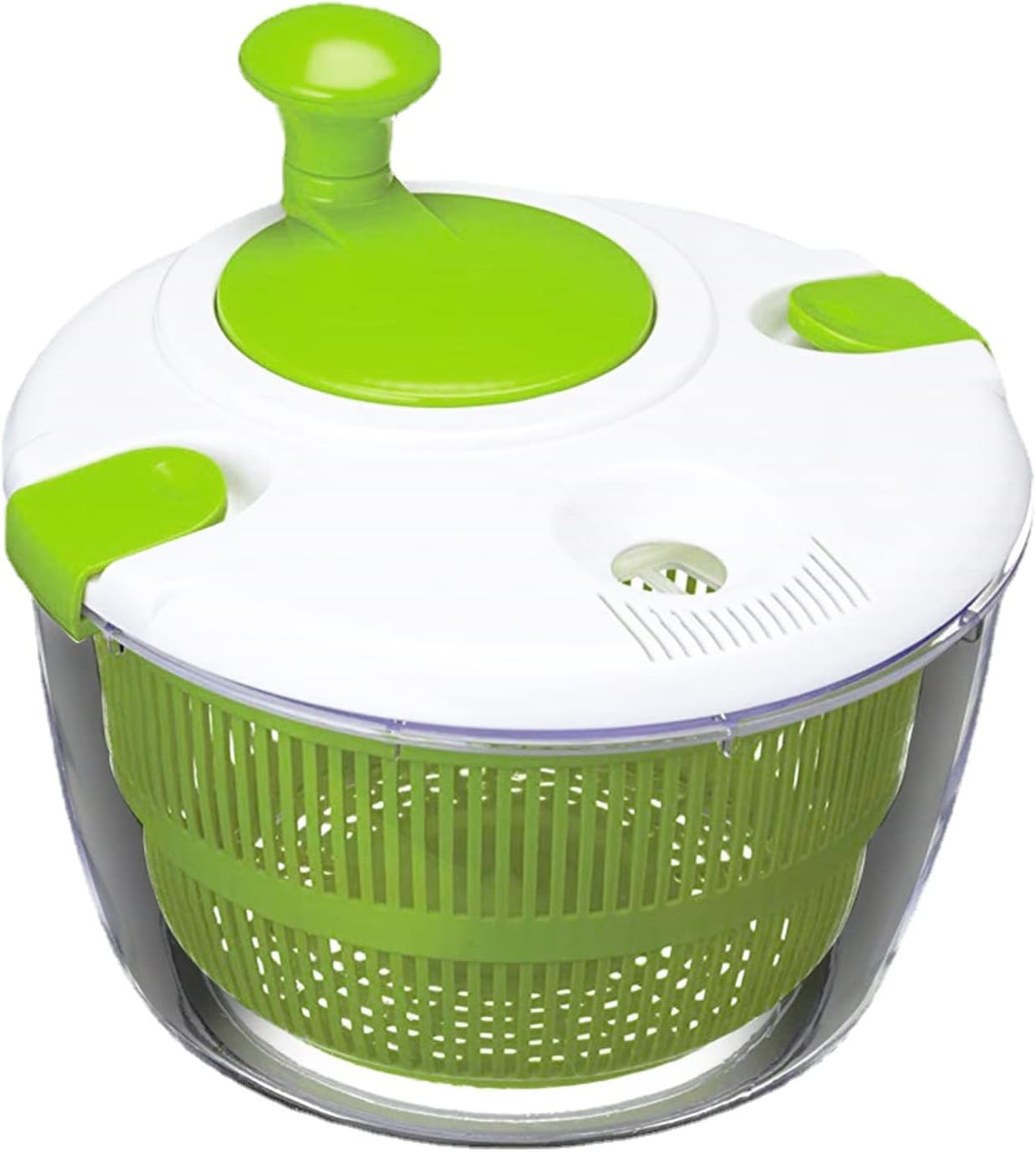 TOPROAD Salad Spinner, 5L Vegetable Washer & Dryer with Colander & Bowl | Built-in Drainage, Locking Clamps, Lid Stays On, Multi-Use Lettuce Spinner, Fruit Washer, Pasta and Fries Spinner