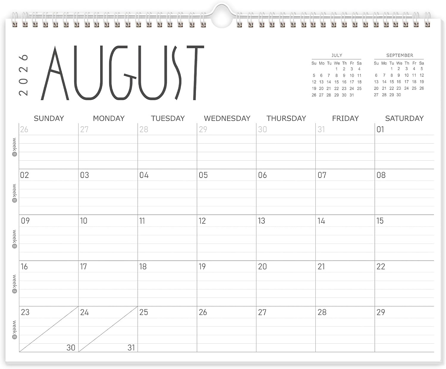 GuassLee Wall Calendar 2026-2027, 19 Months (Jun 2026-Dec 2027), 14″x11″ | Twin-Wire Binding Hanging Calendar, Premium Thick Paper, for Office Home Planning & Organizing