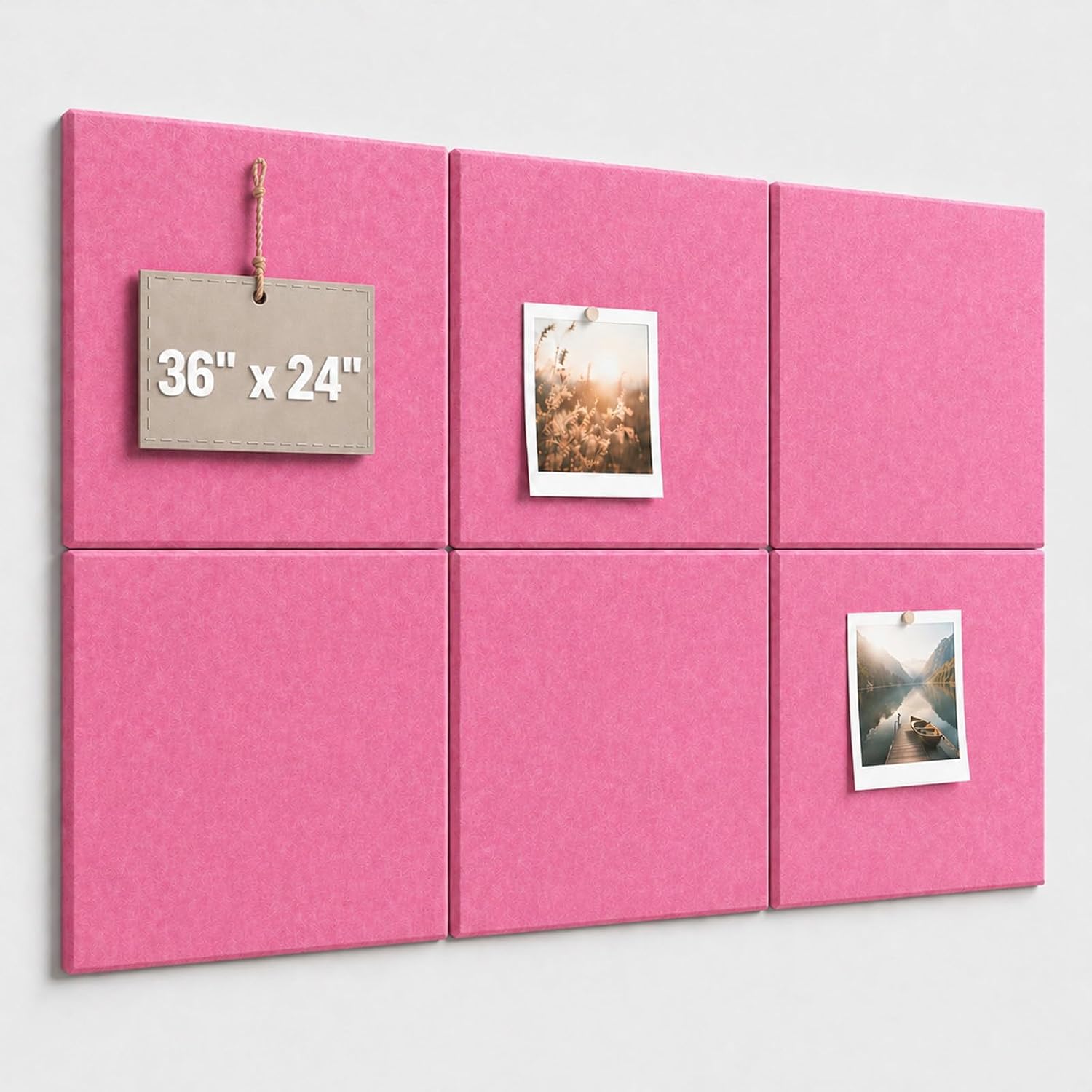 Felt Bulletin Board Tiles, Large Cork Board Alternative, 24 x 36in | 0.35 in modular felt wall tiles for notes, photos, schedules, reminders in offices, classrooms, home and office workspaces